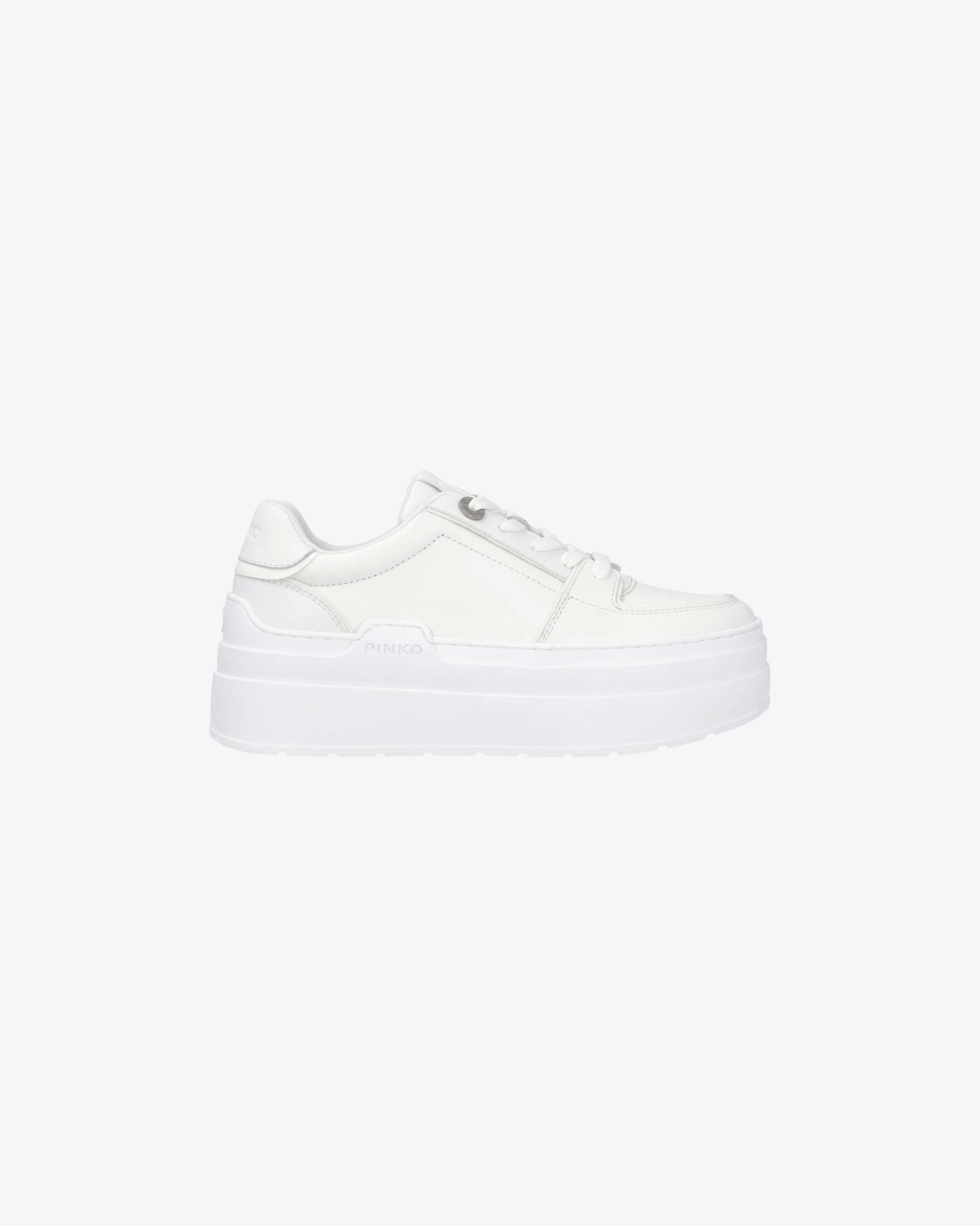 Shop Pinko Sneakers Platform Color Block In Pure White