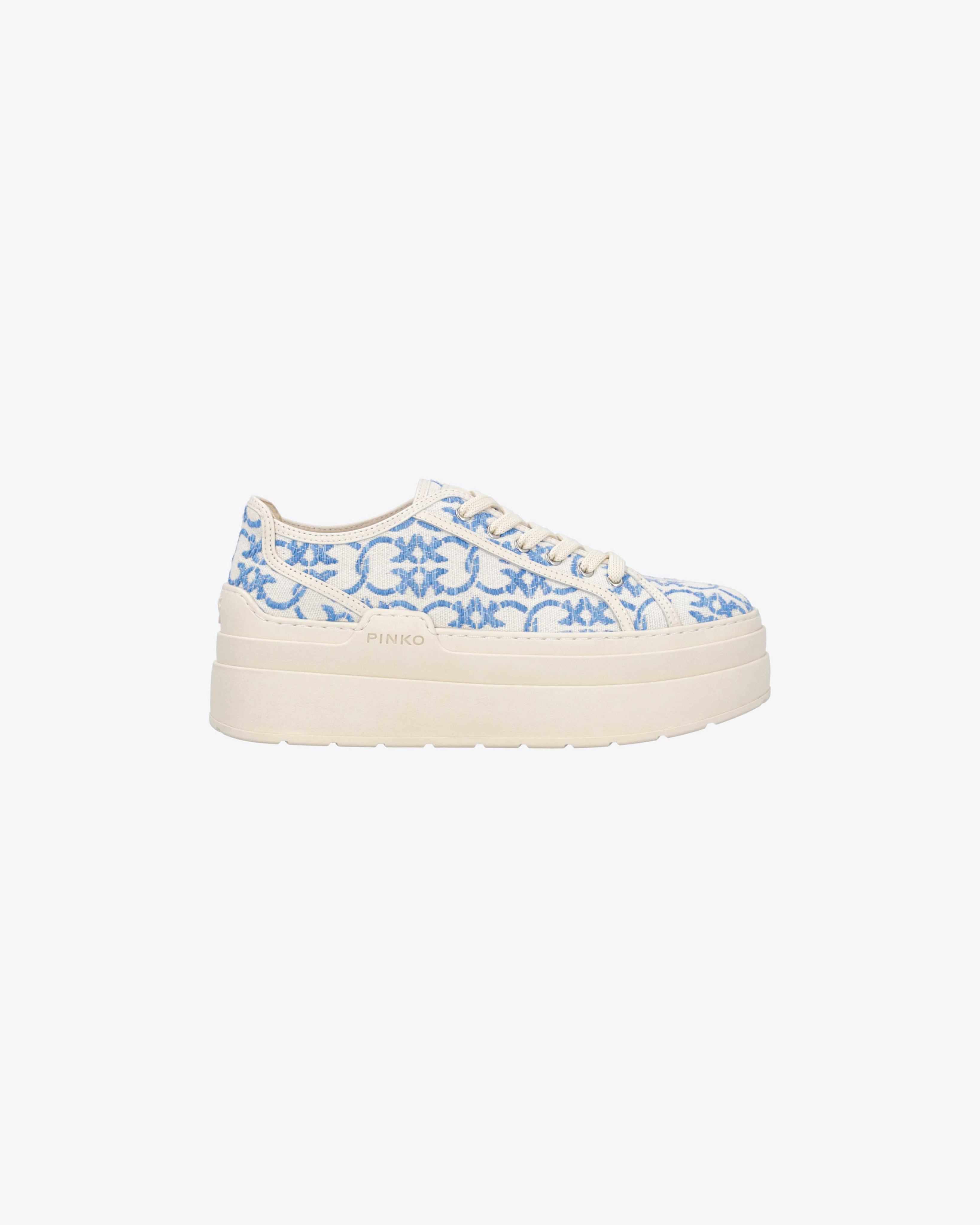 Pinko Love Birds Monogram Platform Sneakers In E96