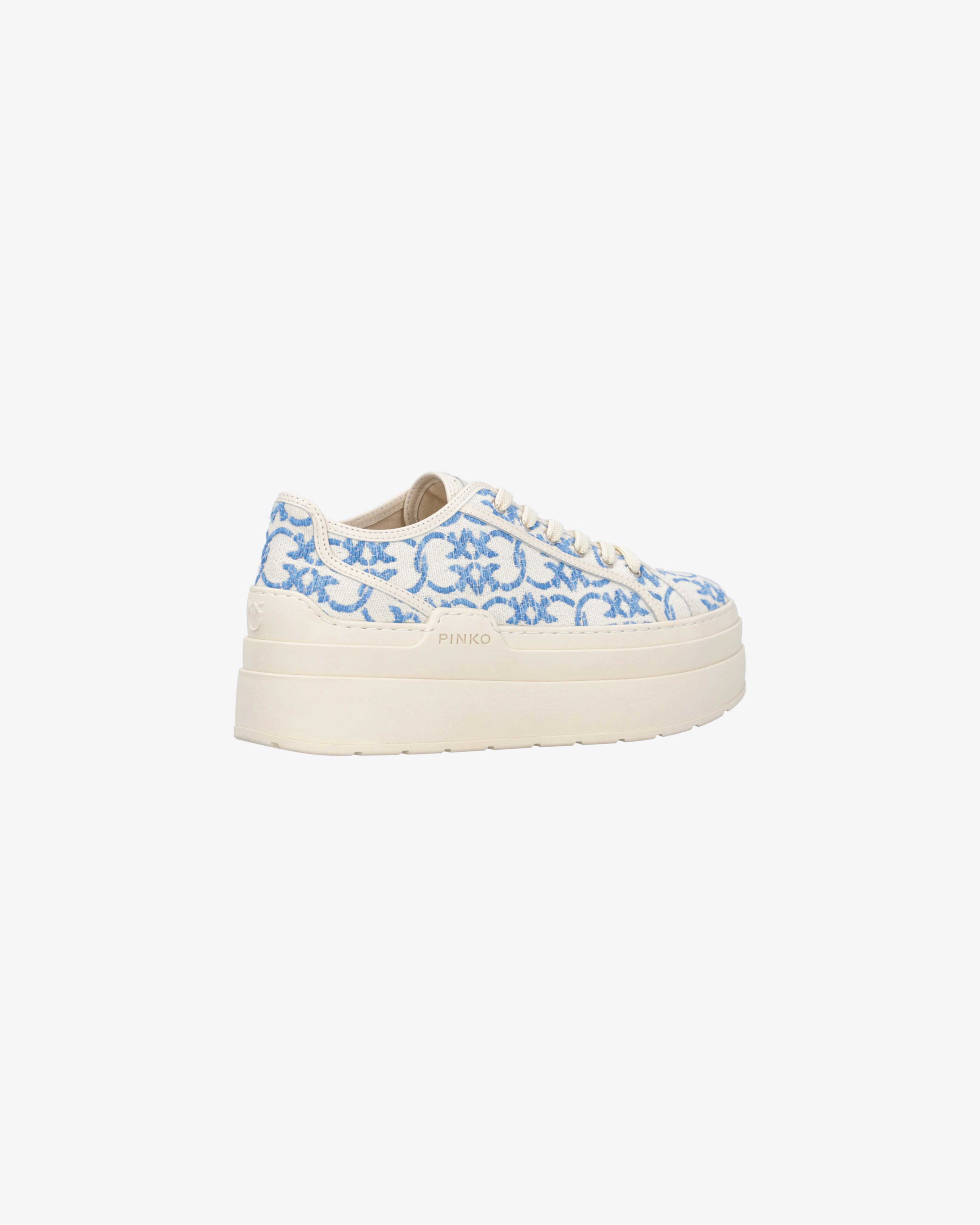 Shop Pinko Sneakers À Plateforme Love Birds Monogram In E96