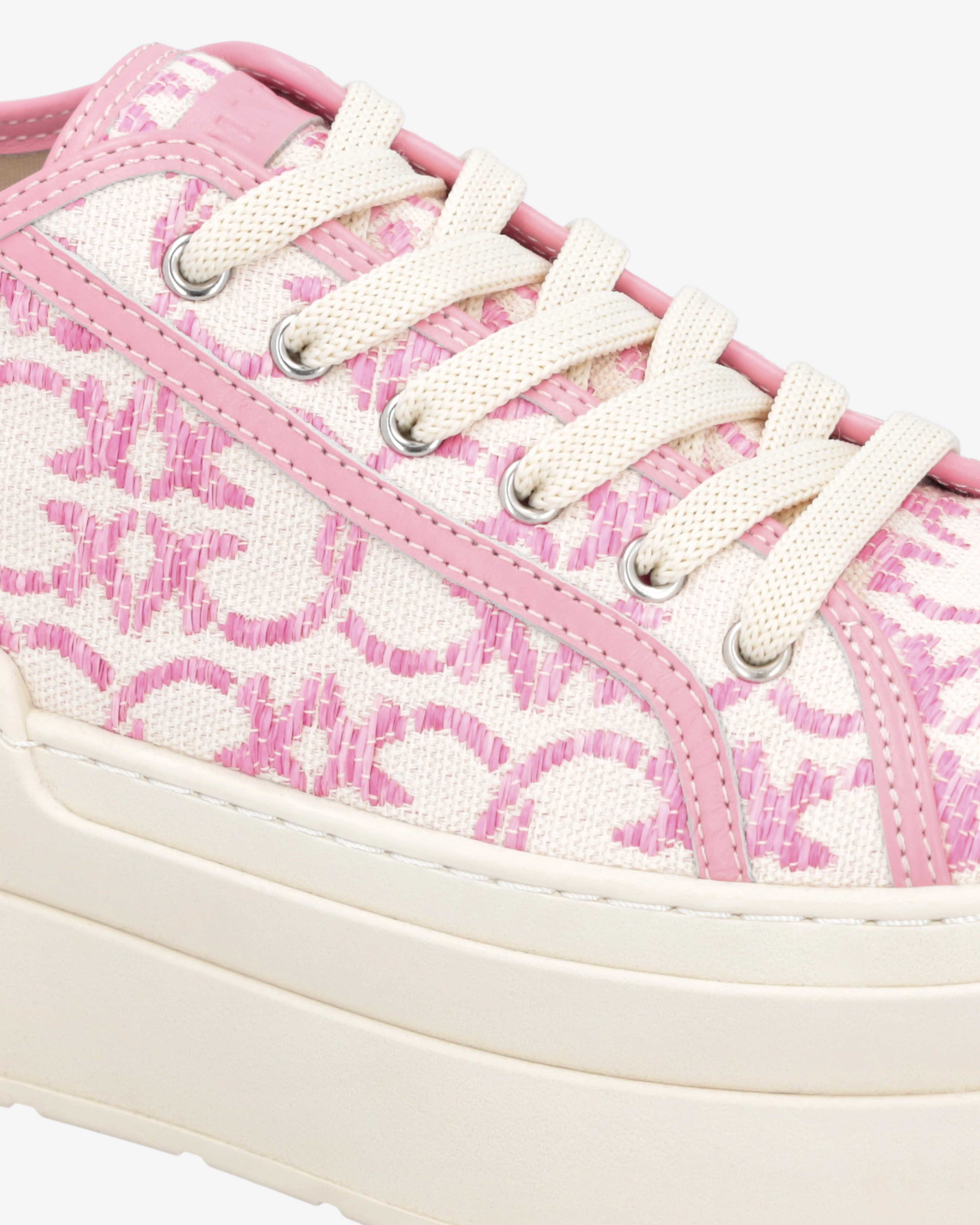 Shop Pinko Love Birds Monogram Platform Sneakers In Betterave Cl.