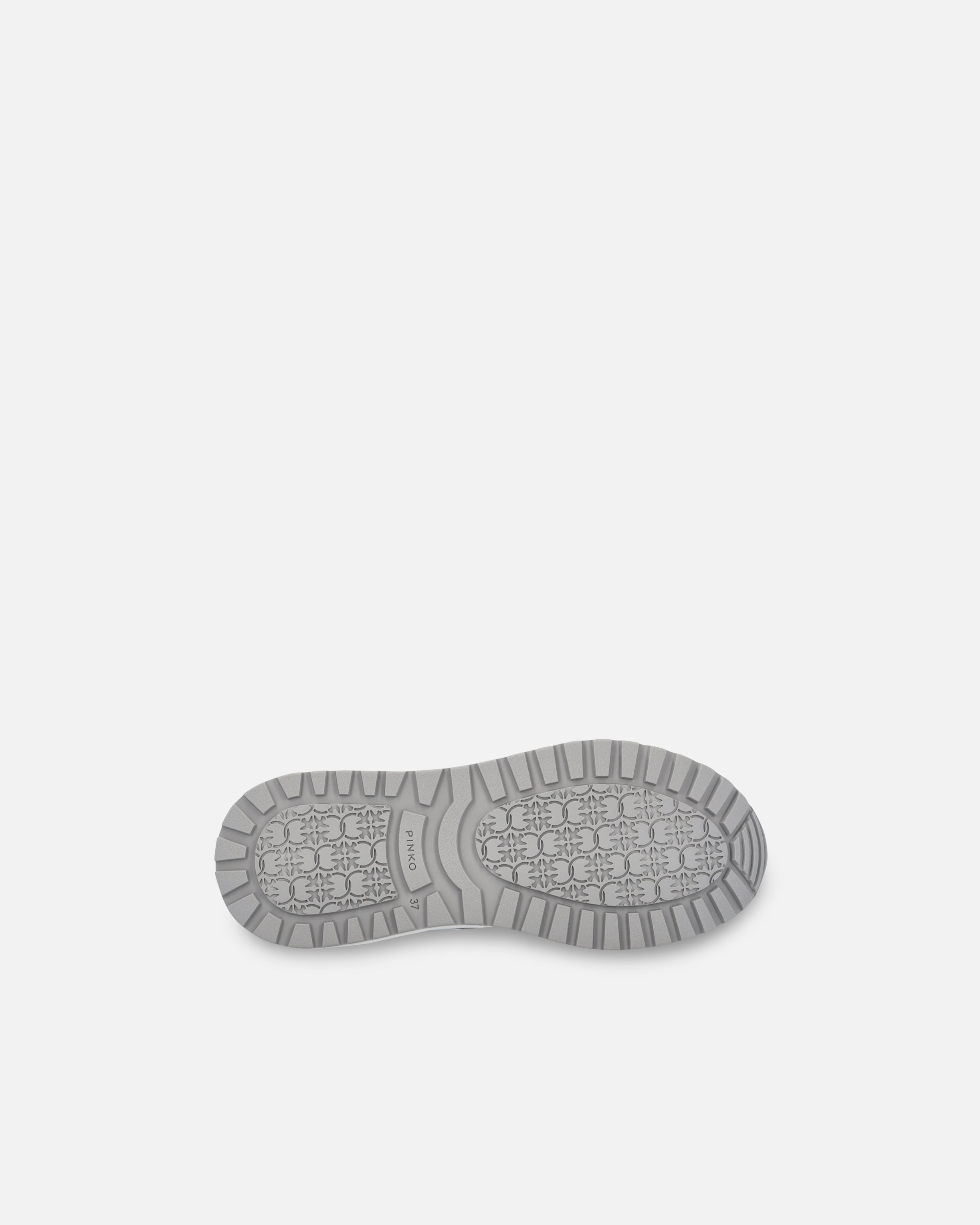 Pinko Sneakers À Logo Avec Détails Effet Miroir In Blanc/argent