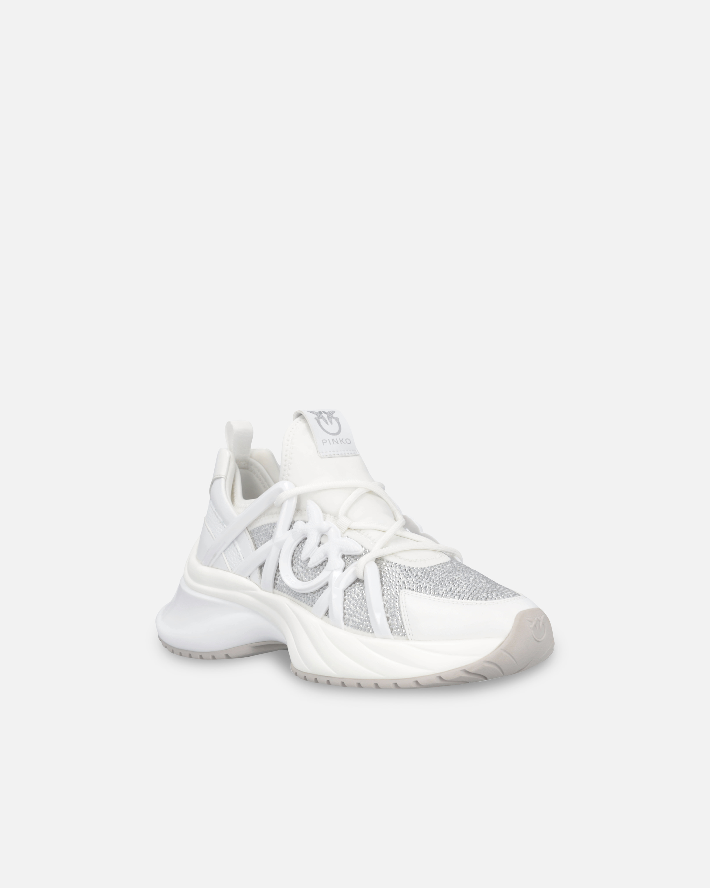 Pinko Sneakers In Blanc/cristal