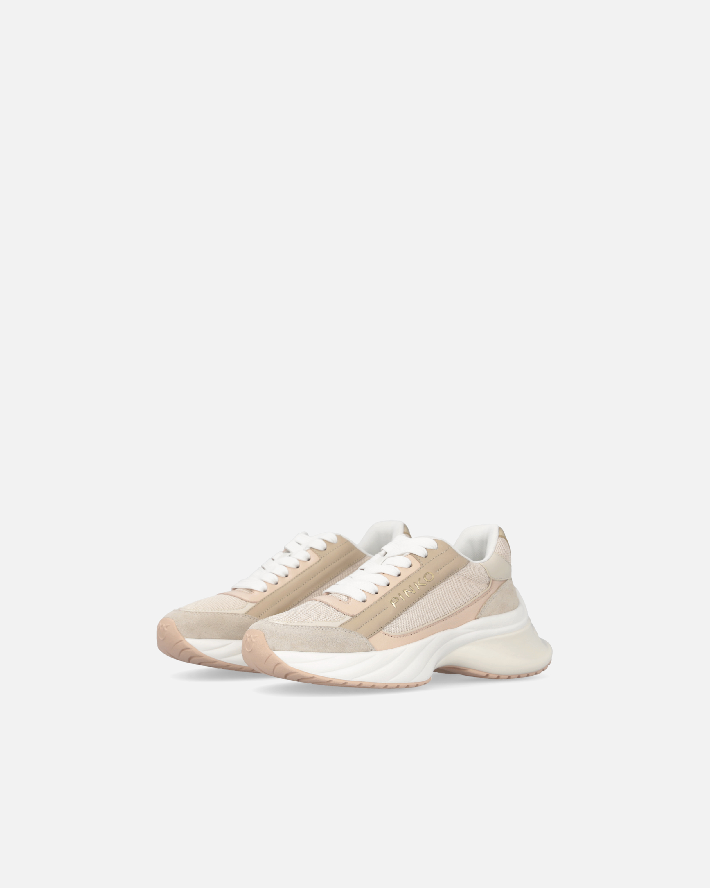 ★25SS Pinko ARIEL レースアップ ラウンドトゥ ロゴ スニーカー Pinko 'ariel' Sneakers | italist