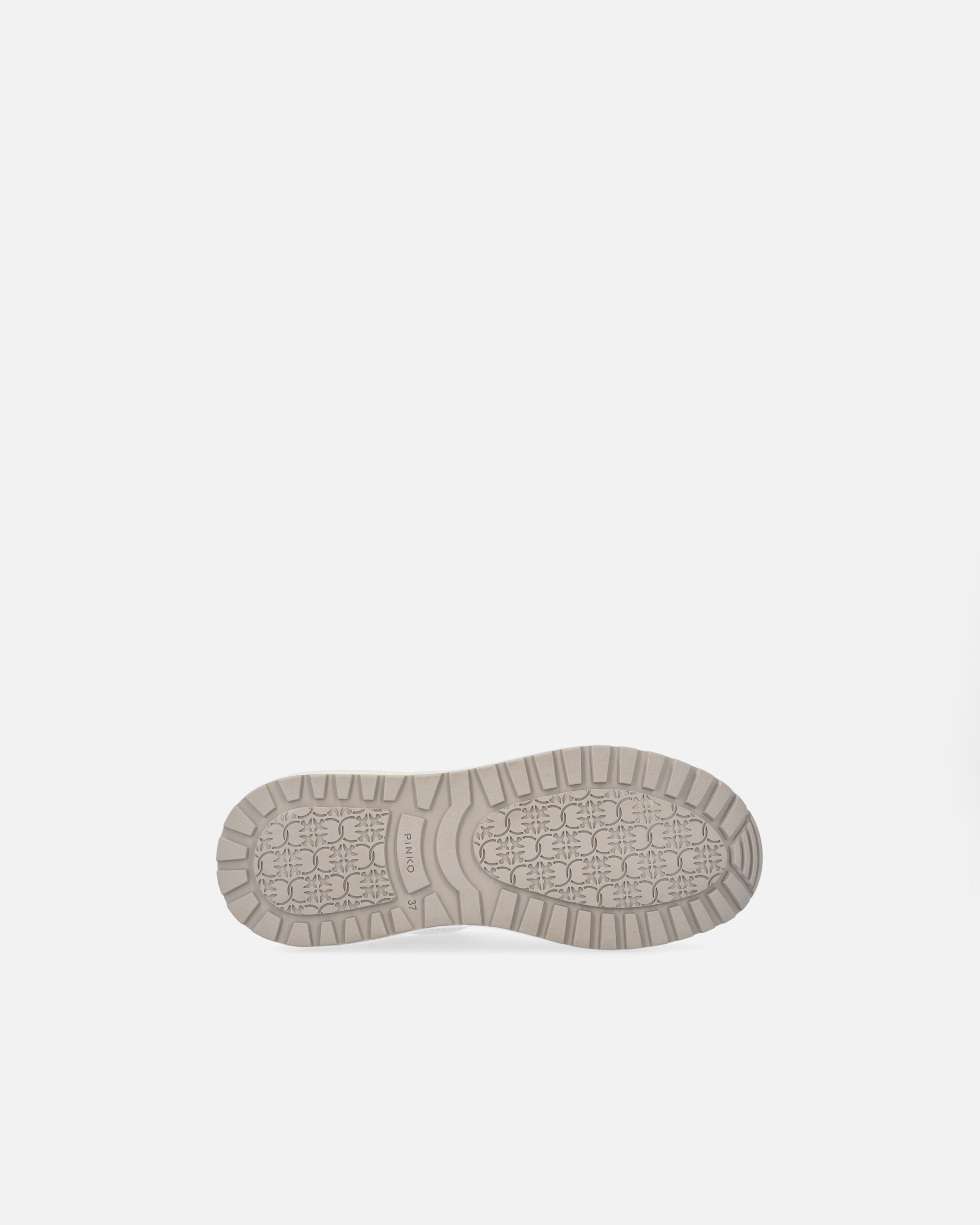 Pinko Laminated Chunky Sneakers With Logo In Bianco/lilla