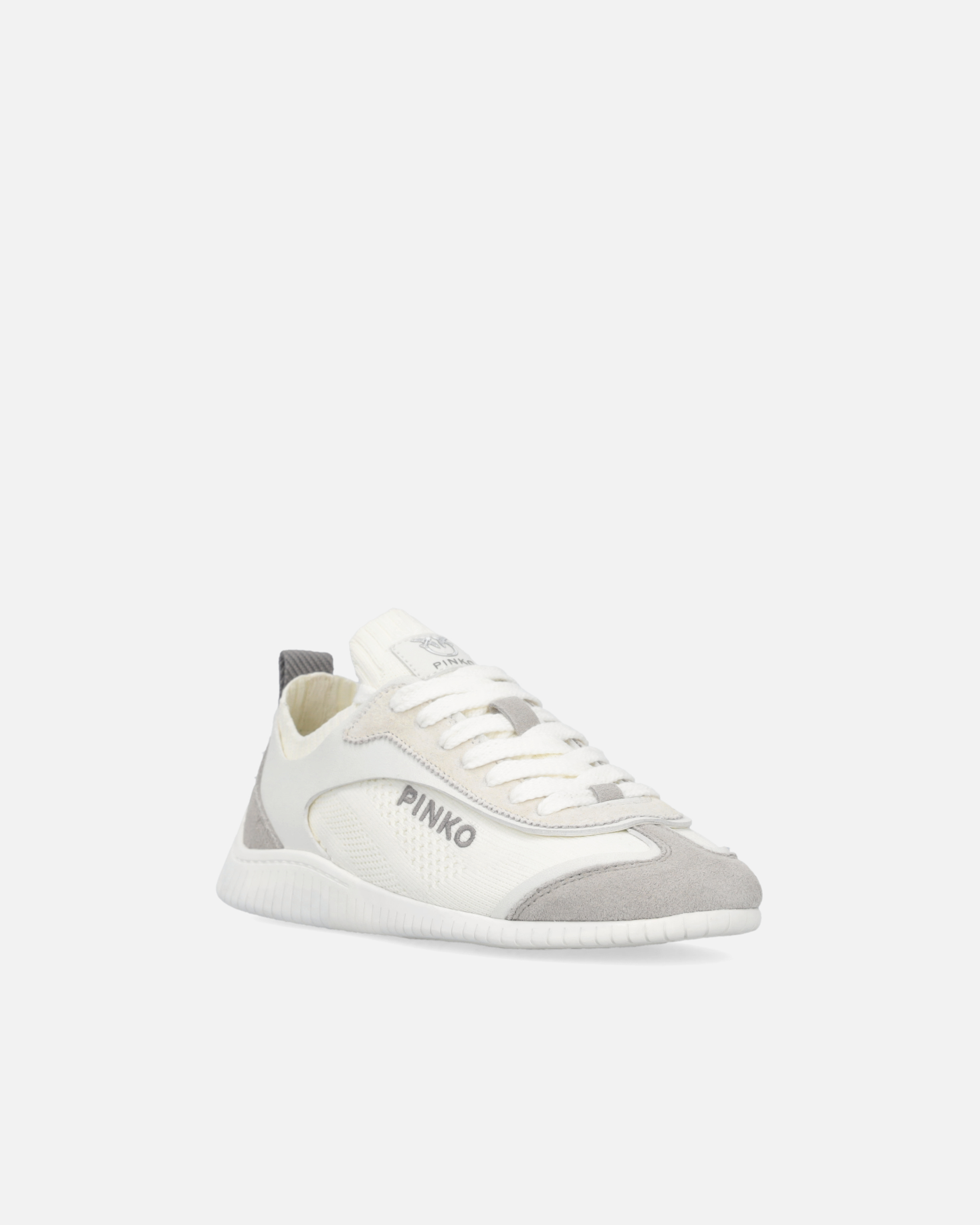 Lightweight knit fabric and microfibre sneakers