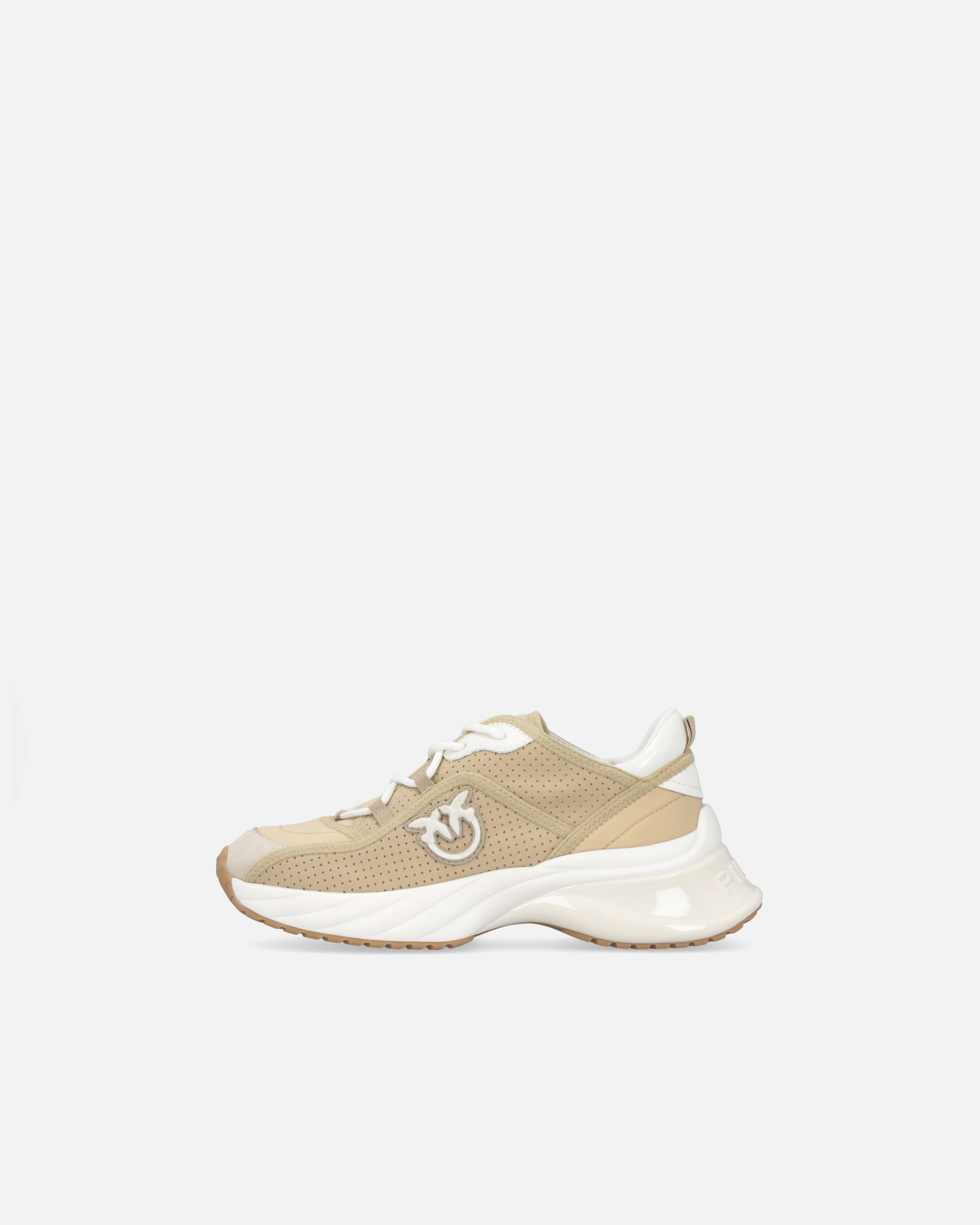 Pinko Sneakers Ariel Ajourées Avec Logo Love Birds In Sand