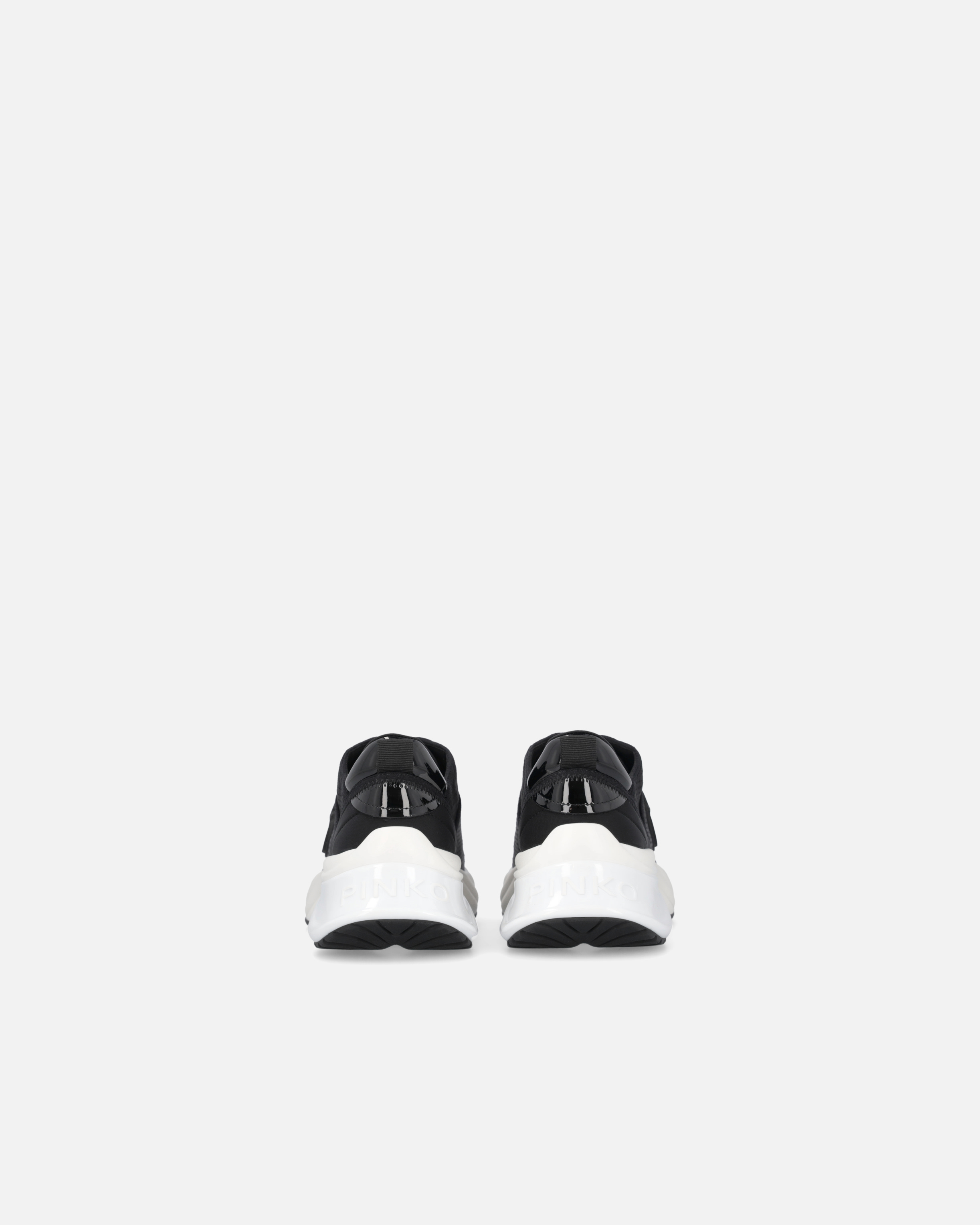 Pinko Sneakers Ariel Ajourées Avec Logo Love Birds In Limo Black