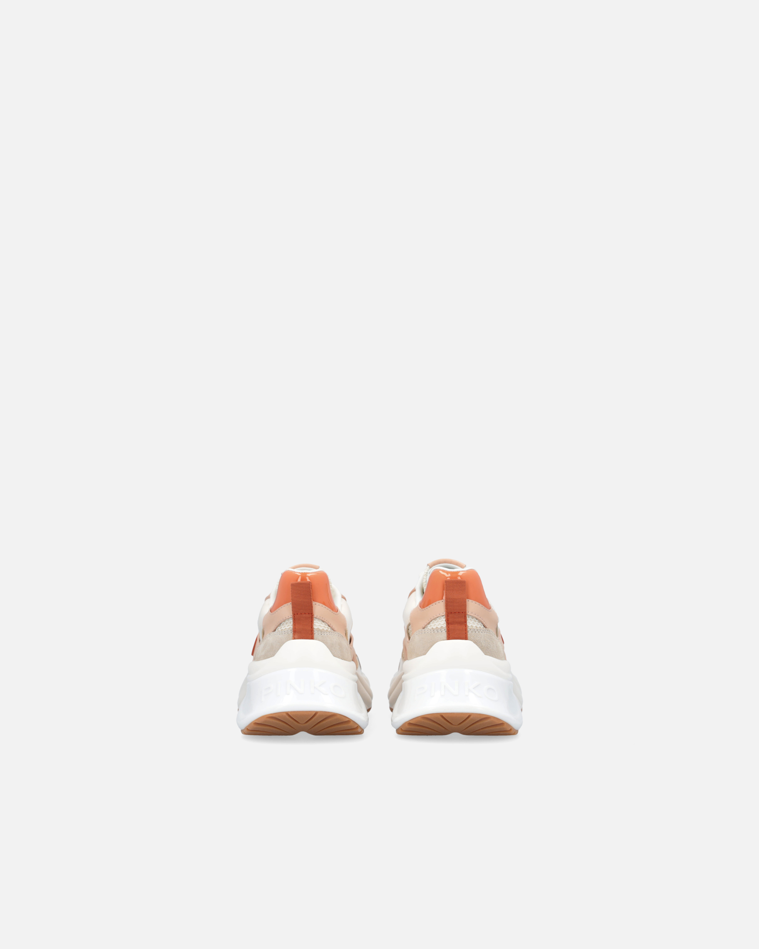 Pinko Neutral-coloured Ariel Sneakers With Patent Details In Vexillum Purple