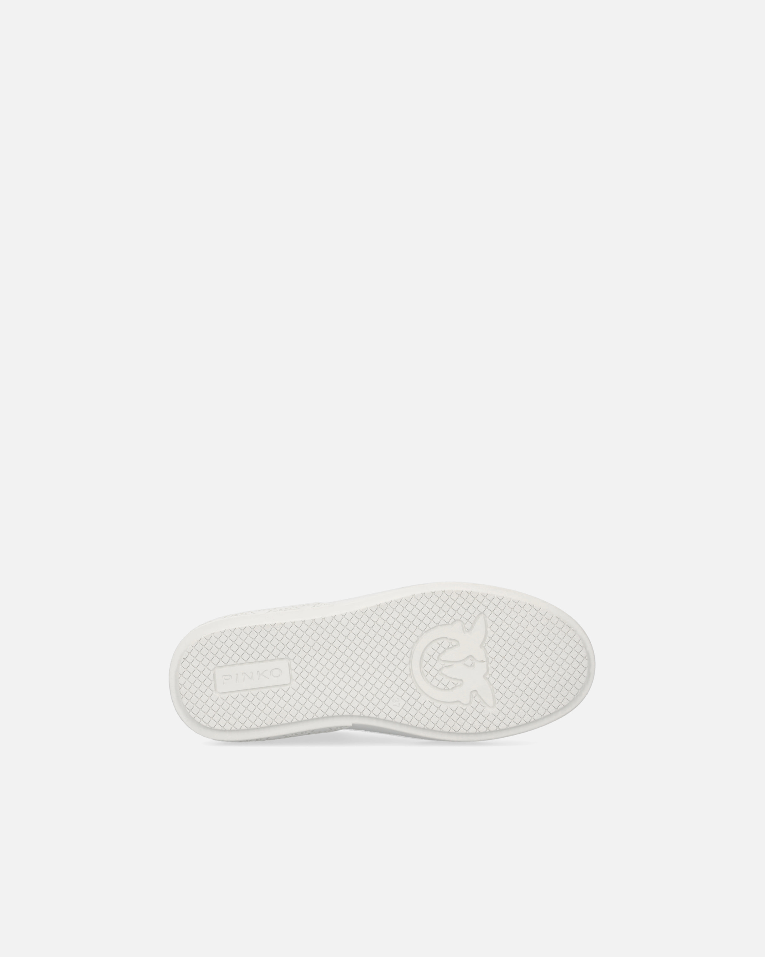 Pinko Leather Sneakers With Platform Sole In Limo Black