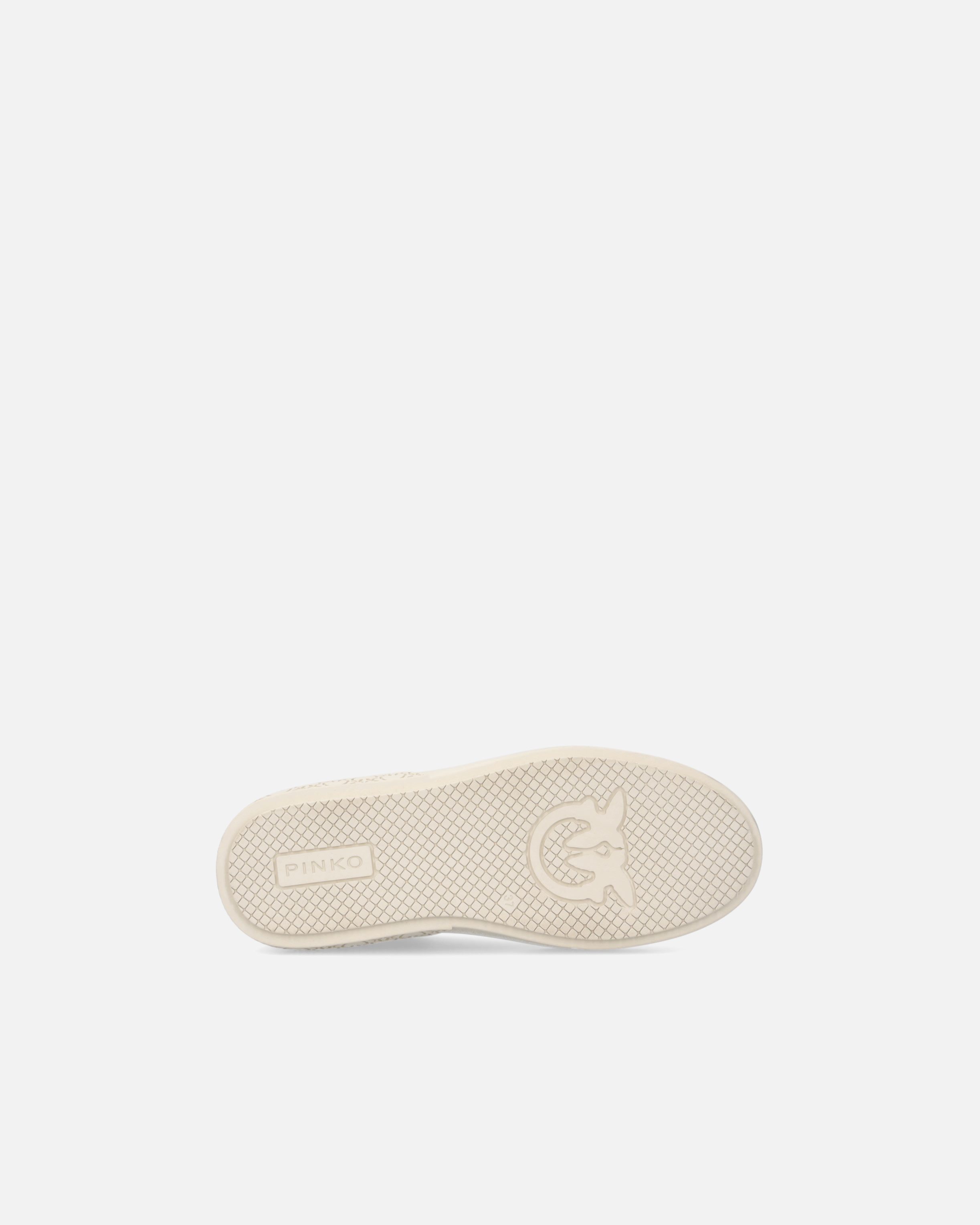 Pinko Sneakers With Platform Sole And Colored Heel In Yogurt/coral