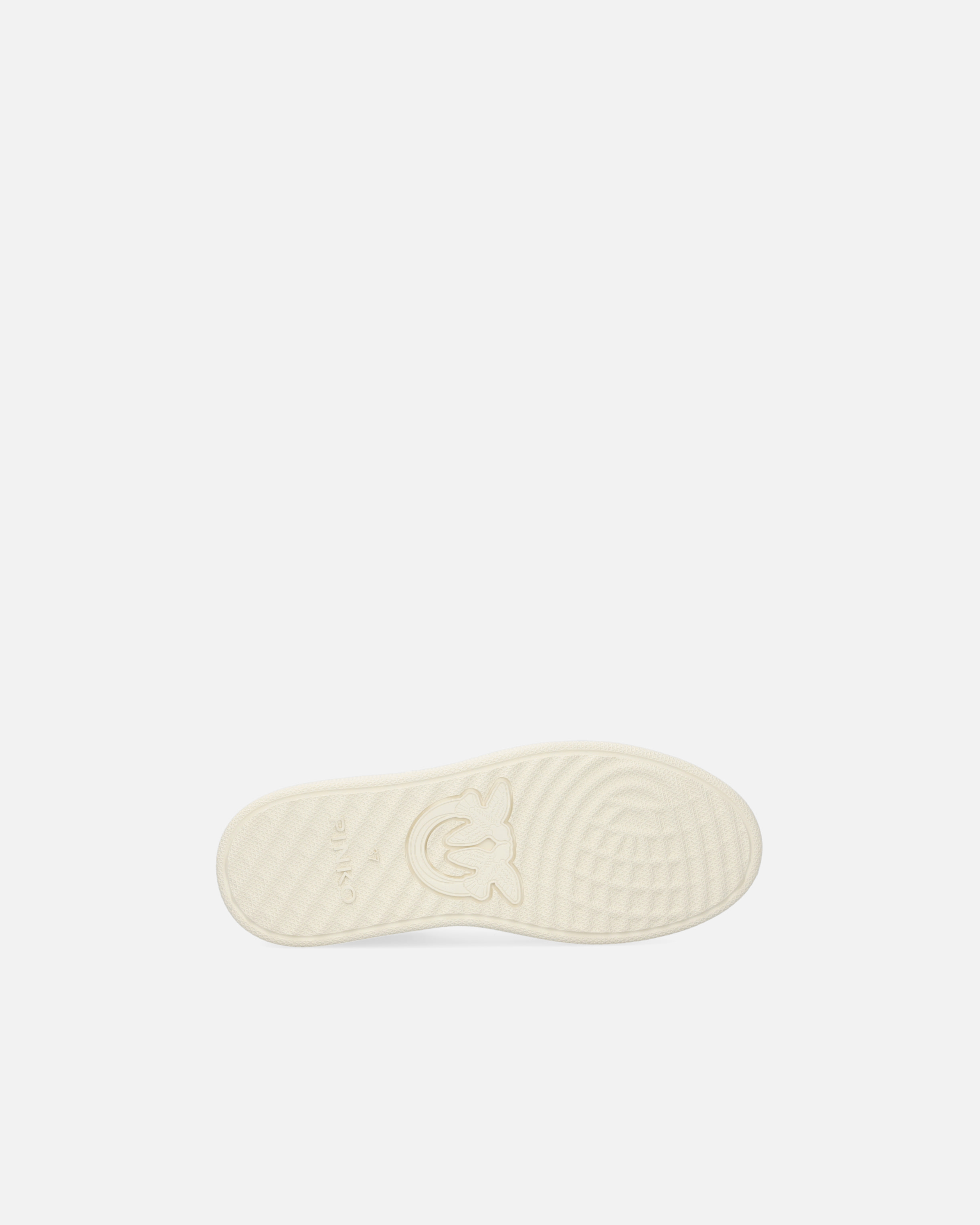 Pinko Casual And Elegant Beige Leather Sneakers Mandy 10 In White/lime