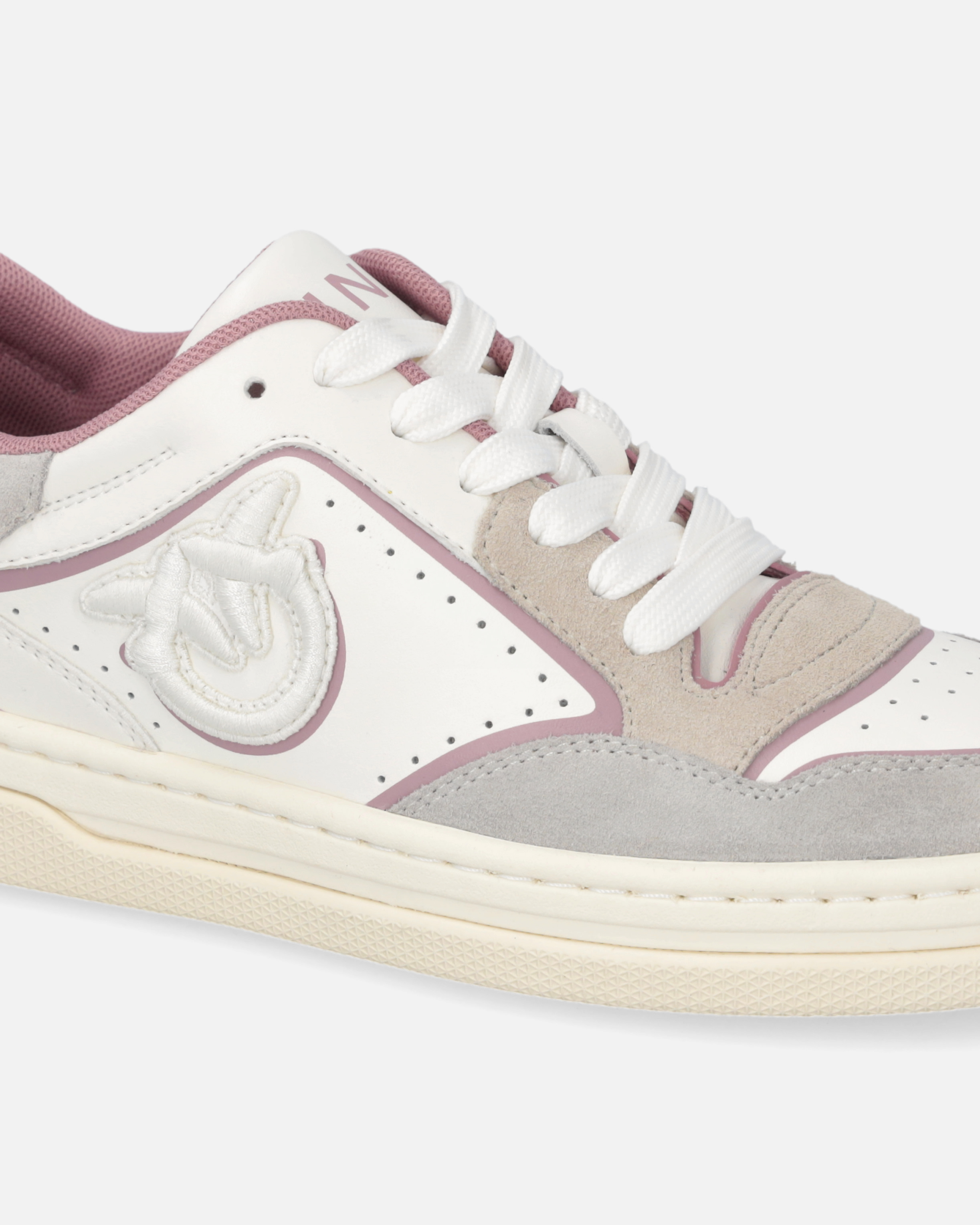 Pinko Mandy Sneakers In White/pink