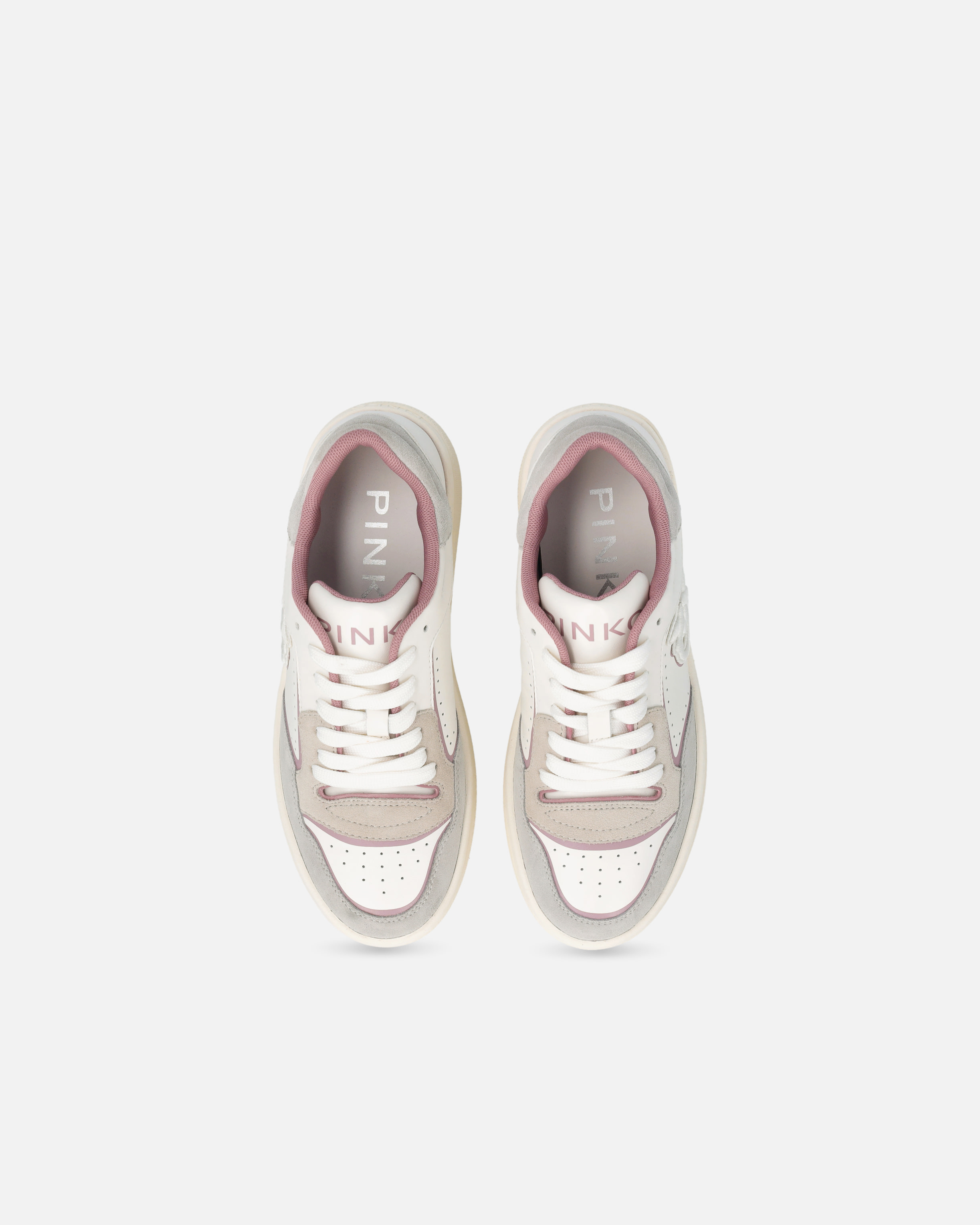 Pinko Mandy Sneakers In White/pink