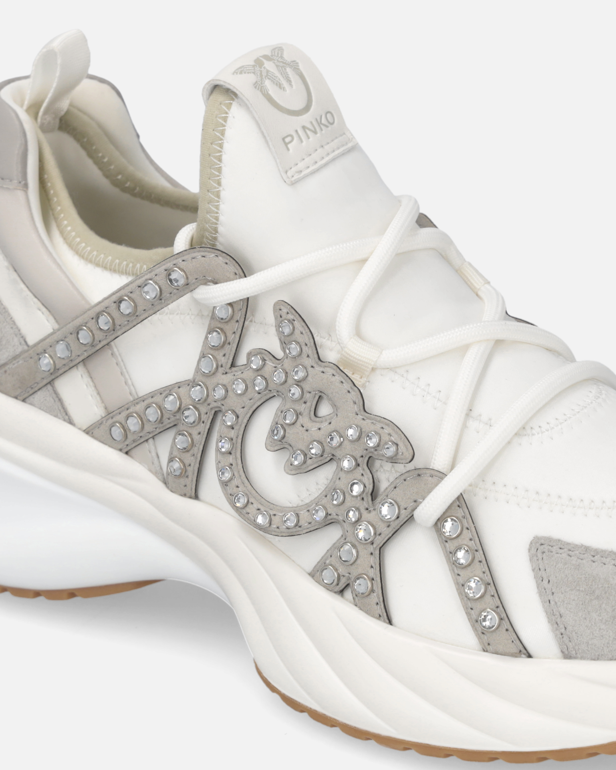 Ariel lace-up sneakers with rhinestones PINKO → Shop Online