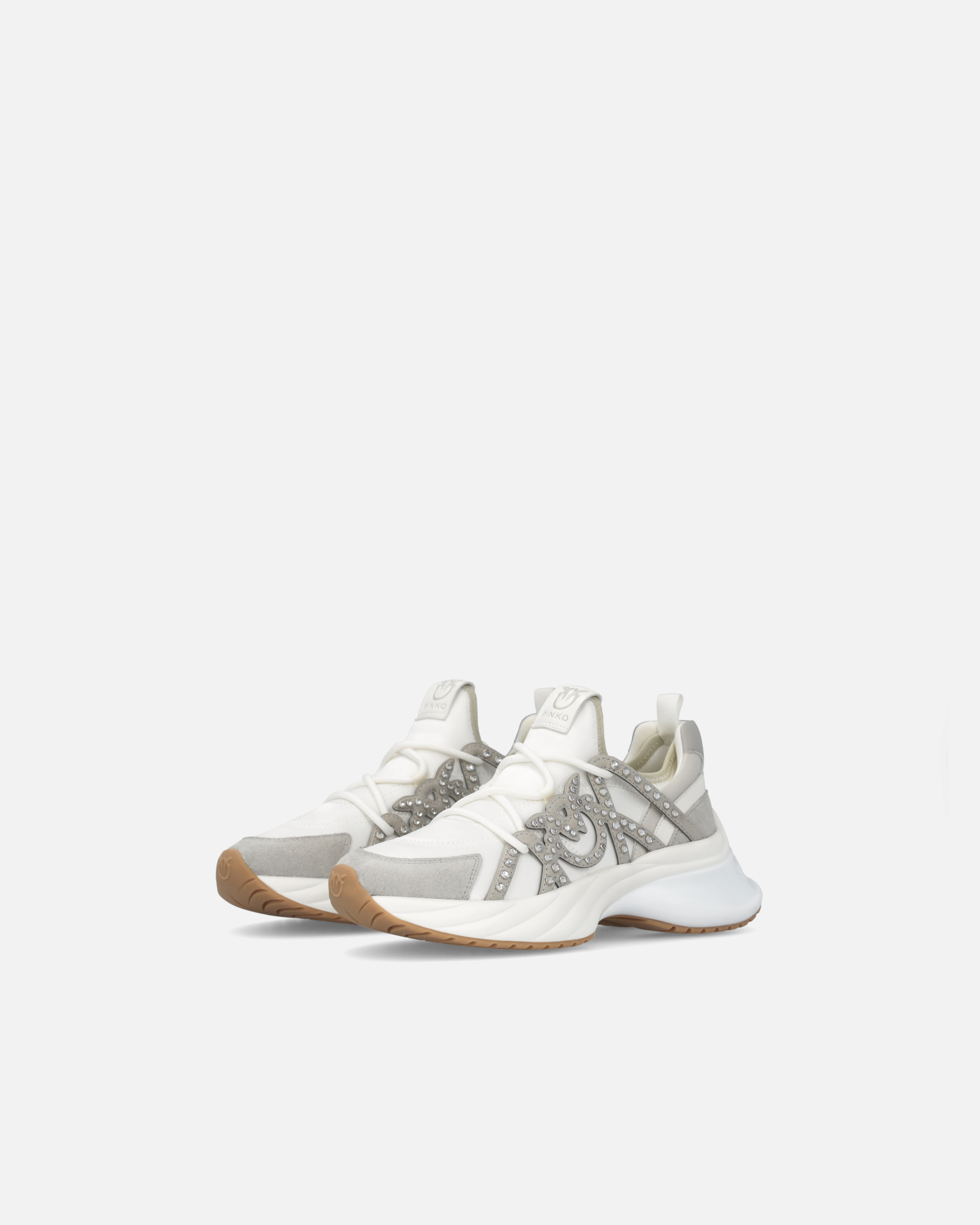 Ariel lace-up sneakers with rhinestones PINKO → Shop Online