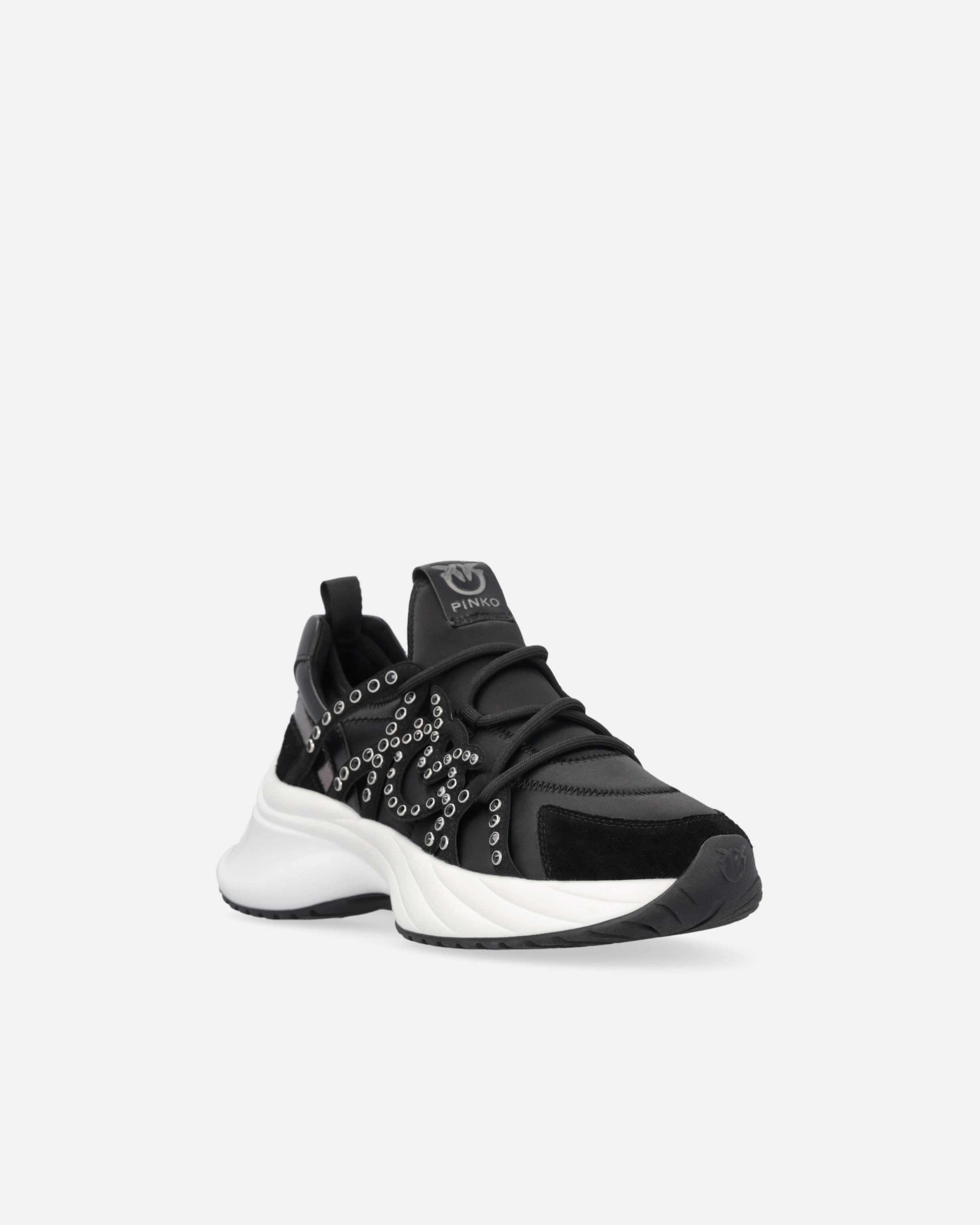 ★Pinko ARIEL ラウンドトゥ ブラック エンボスロゴ スニーカー Pinko Sneakers Ariel | Balardi