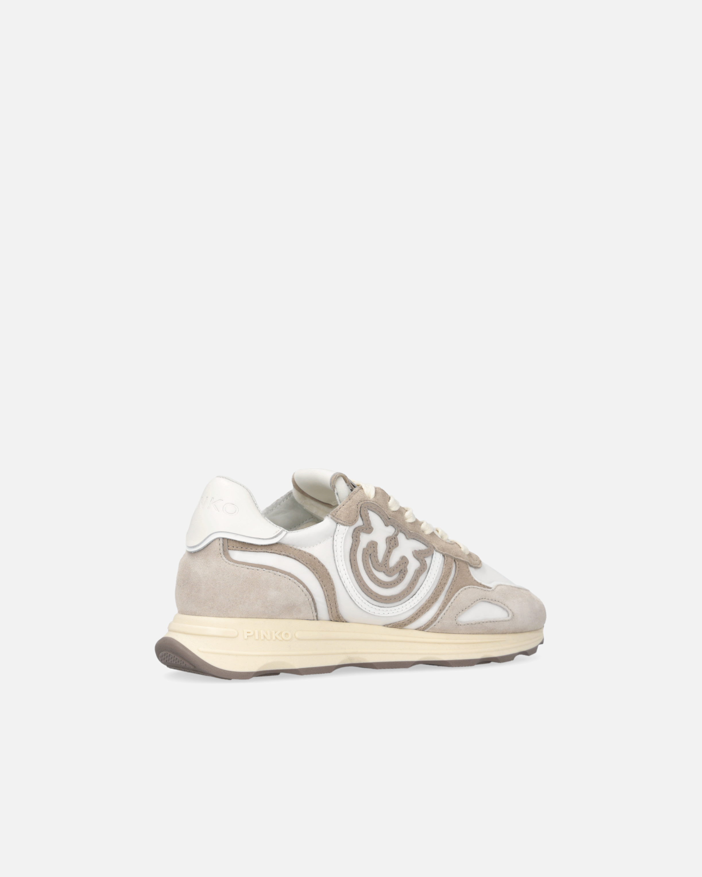 Pinko Sand And White Sneakers In Gray