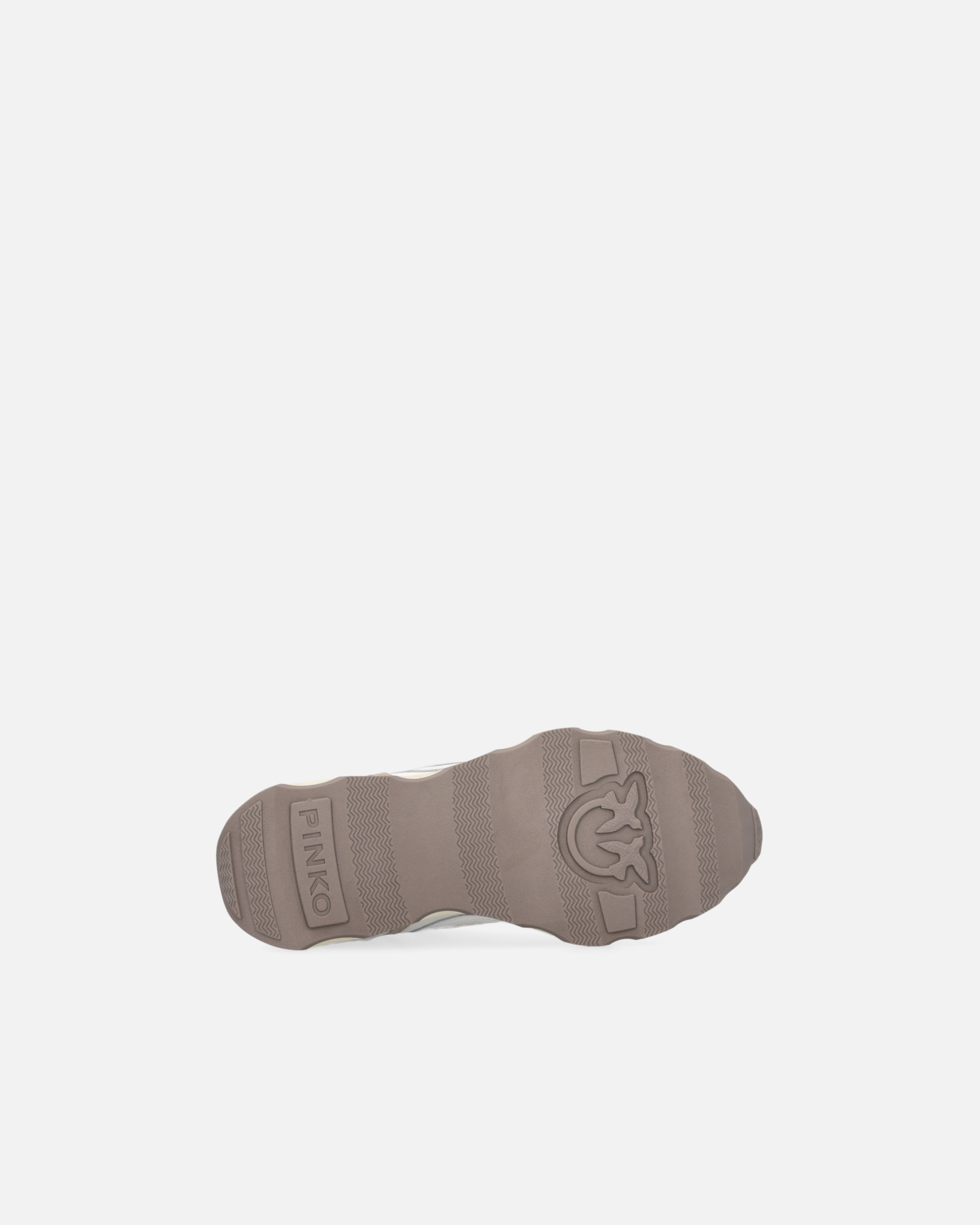 Pinko Sand And White Sneakers In Gray
