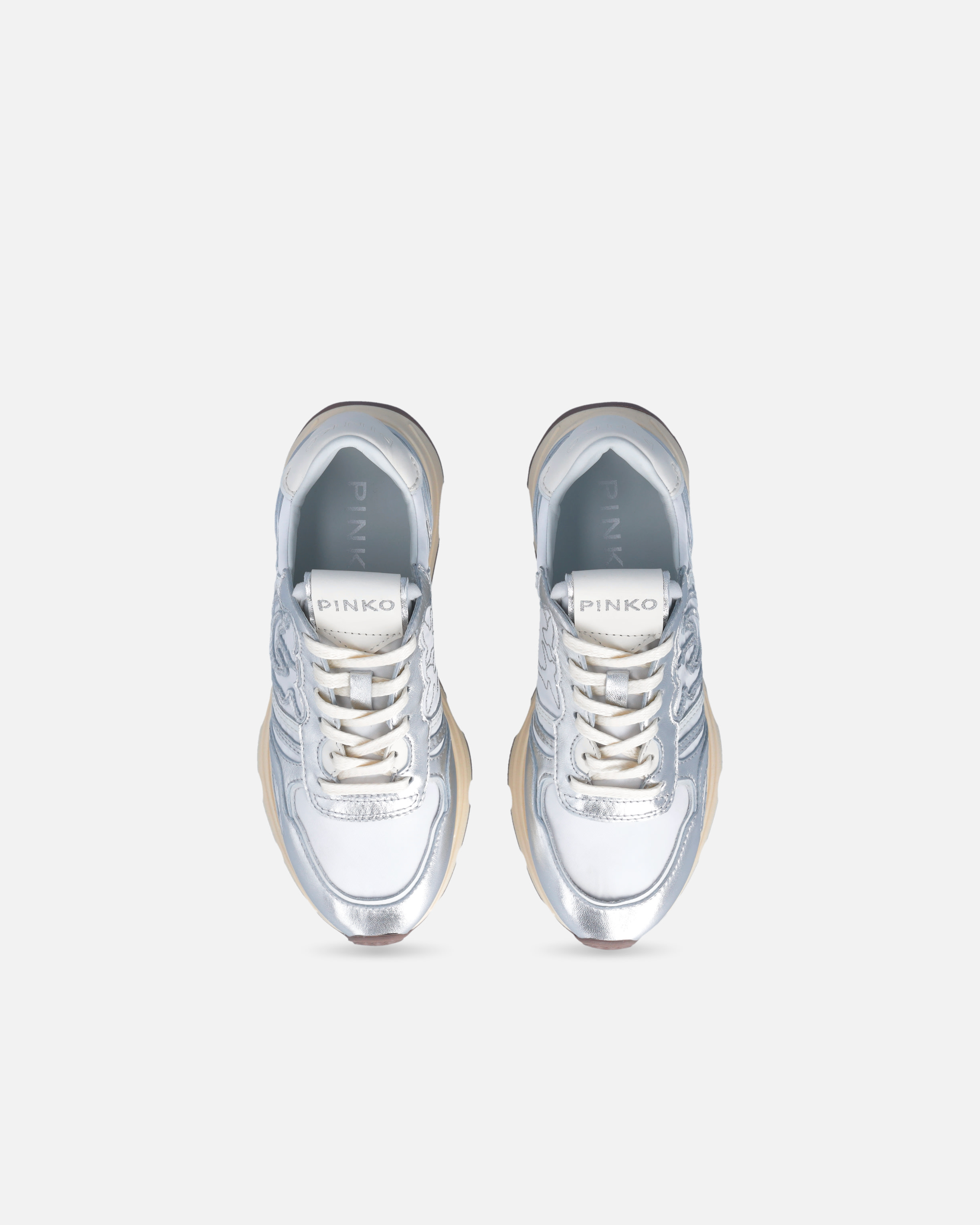 Logo sneakers with silver details