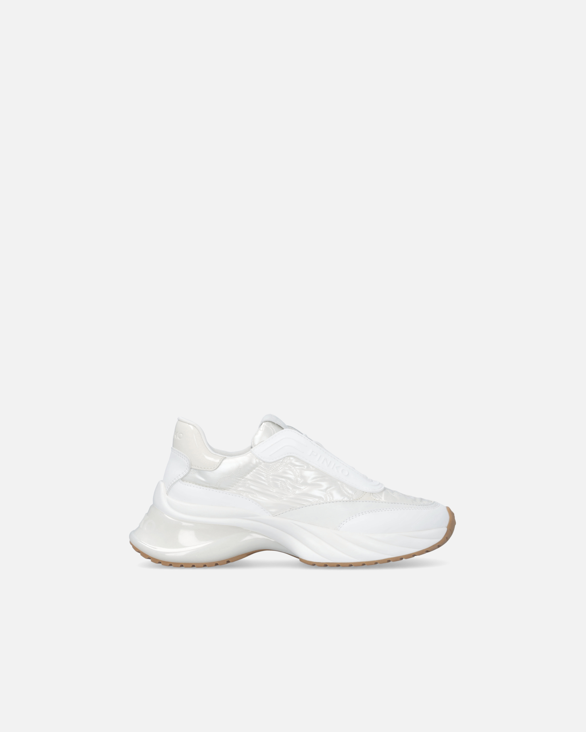Pinko Sneakers Ariel Avec Logo Love Birds En Cuir Et En Caoutchouc In White