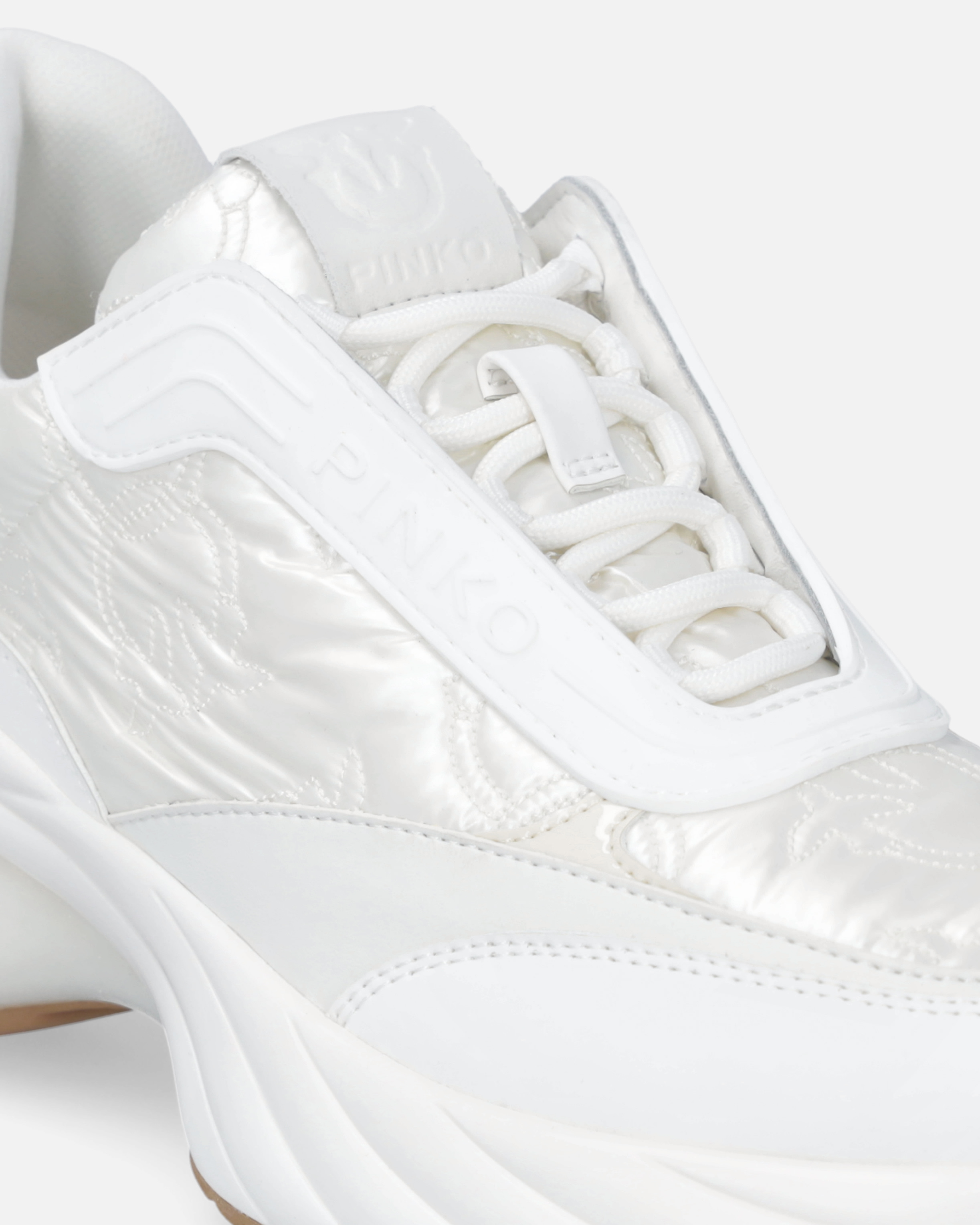 Pinko Sneakers Ariel Avec Logo Love Birds En Cuir Et En Caoutchouc In White