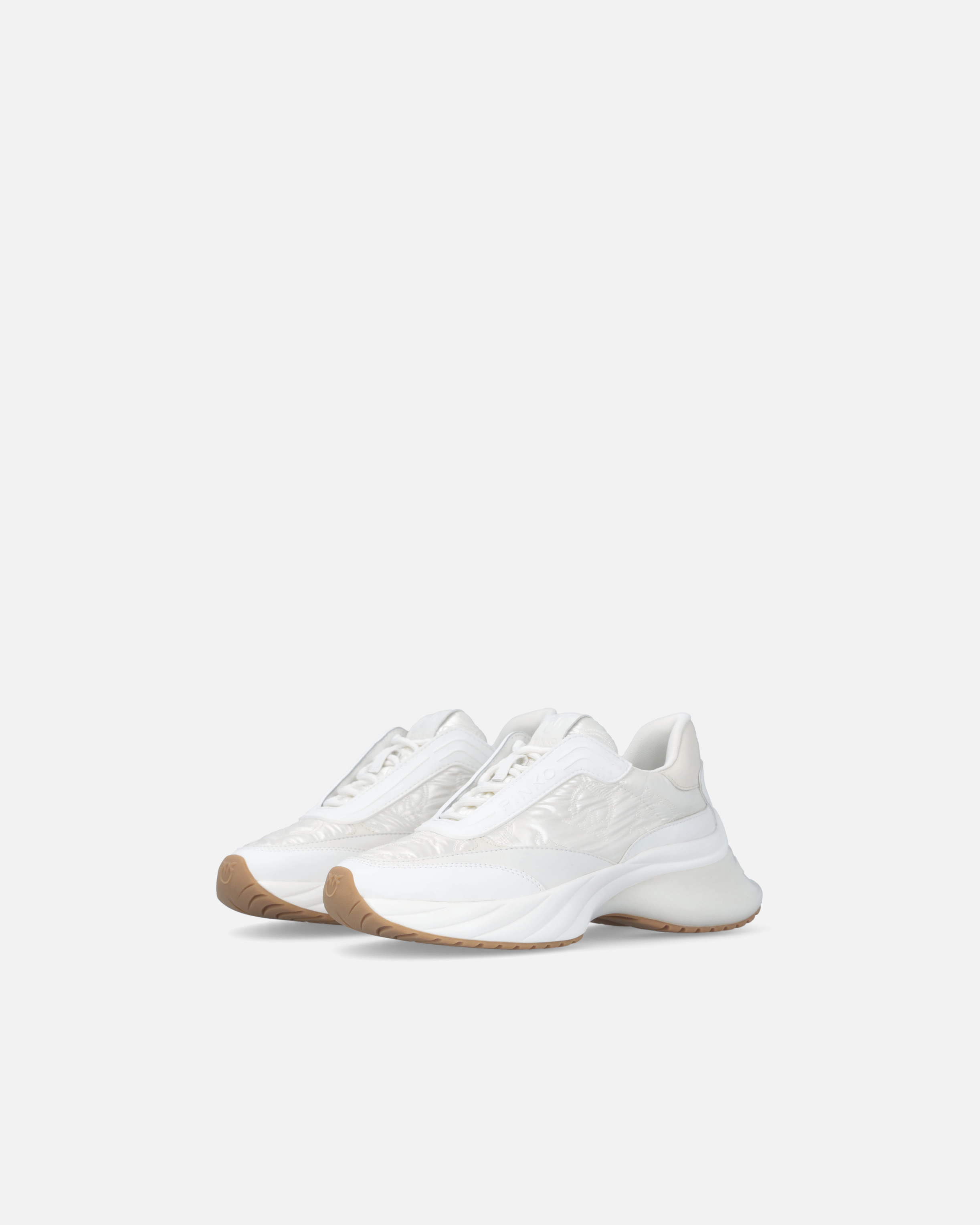 Pinko Sneakers Ariel Avec Logo Love Birds En Cuir Et En Caoutchouc In White