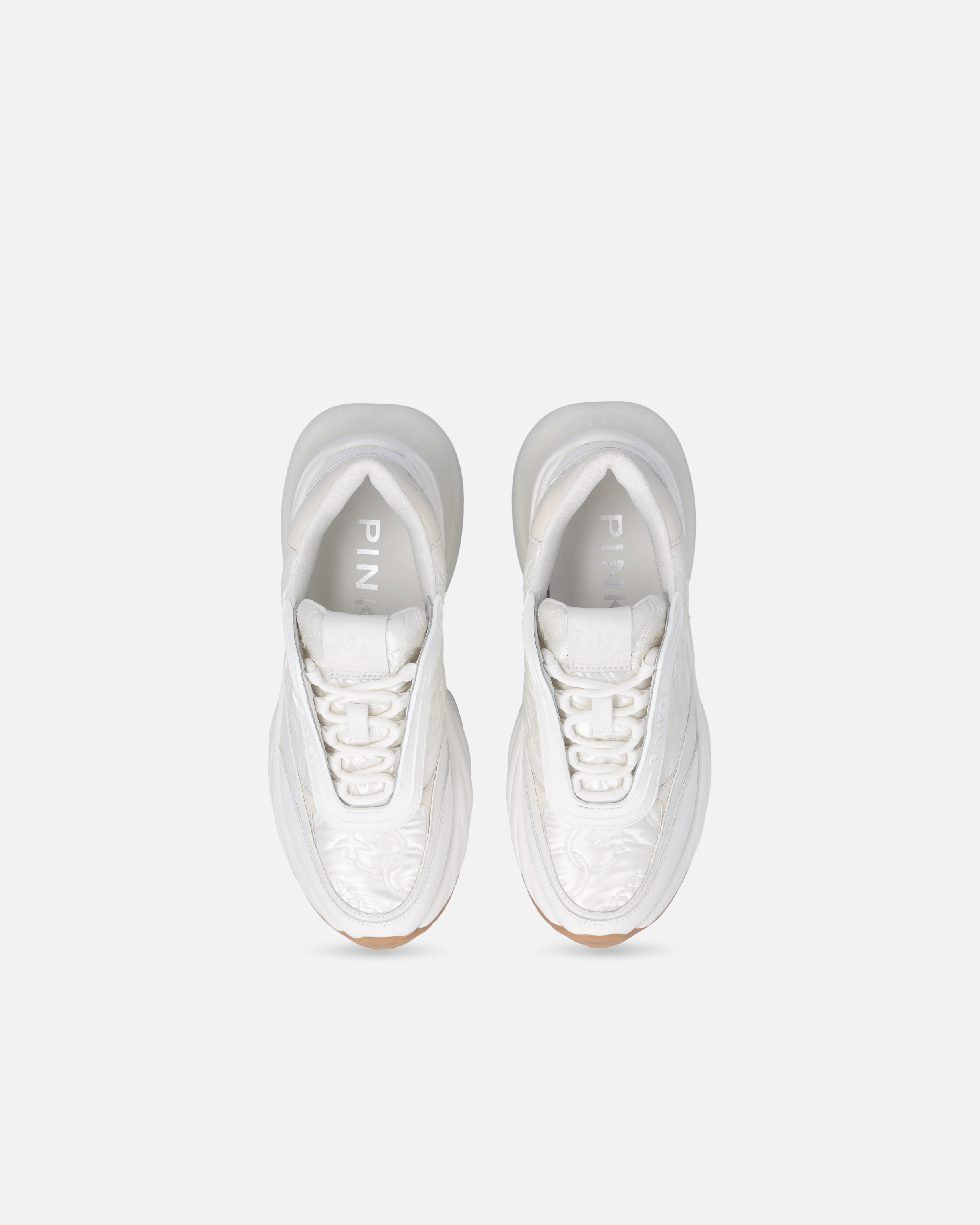 Pinko Sneakers Ariel Avec Logo Love Birds En Cuir Et En Caoutchouc In White