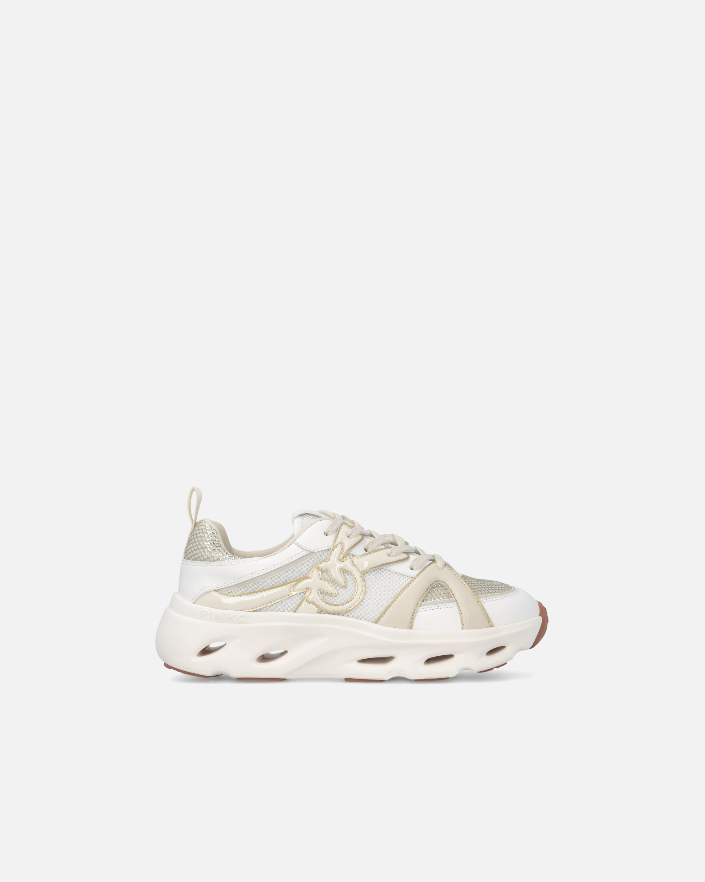 Sneakers with Love Birds logo - White - large | Pinko 