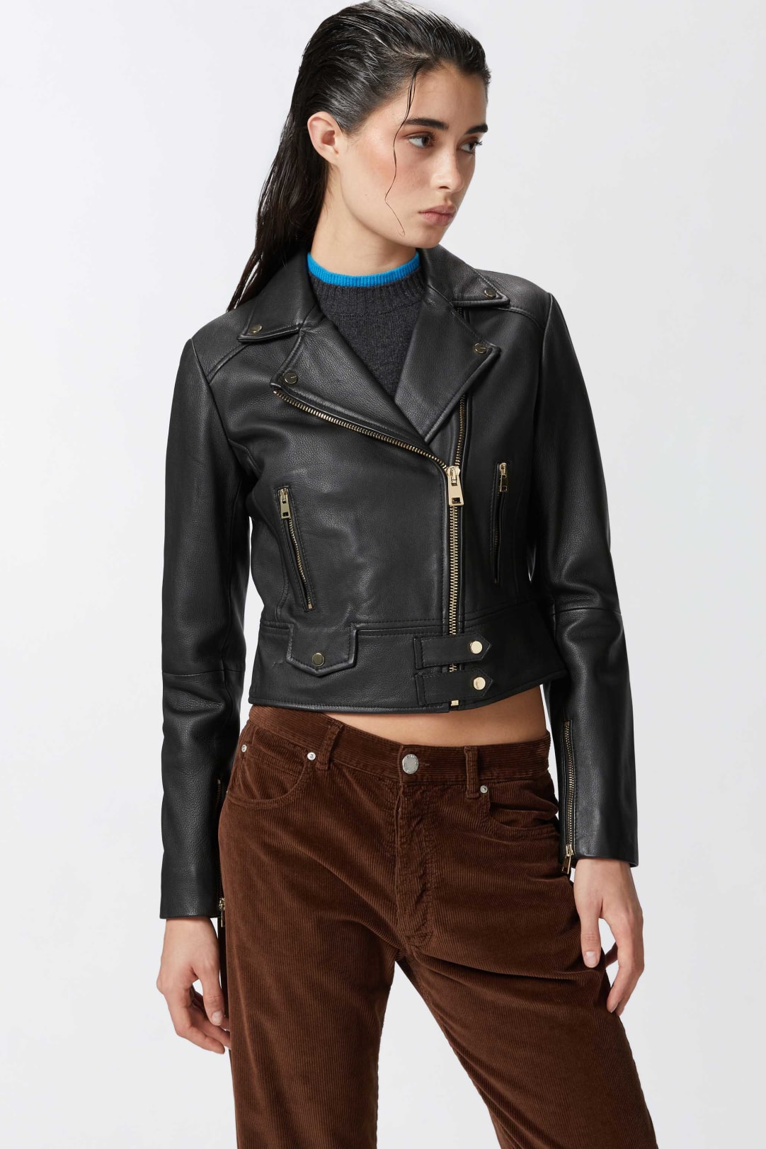 Pinko leather jacket online