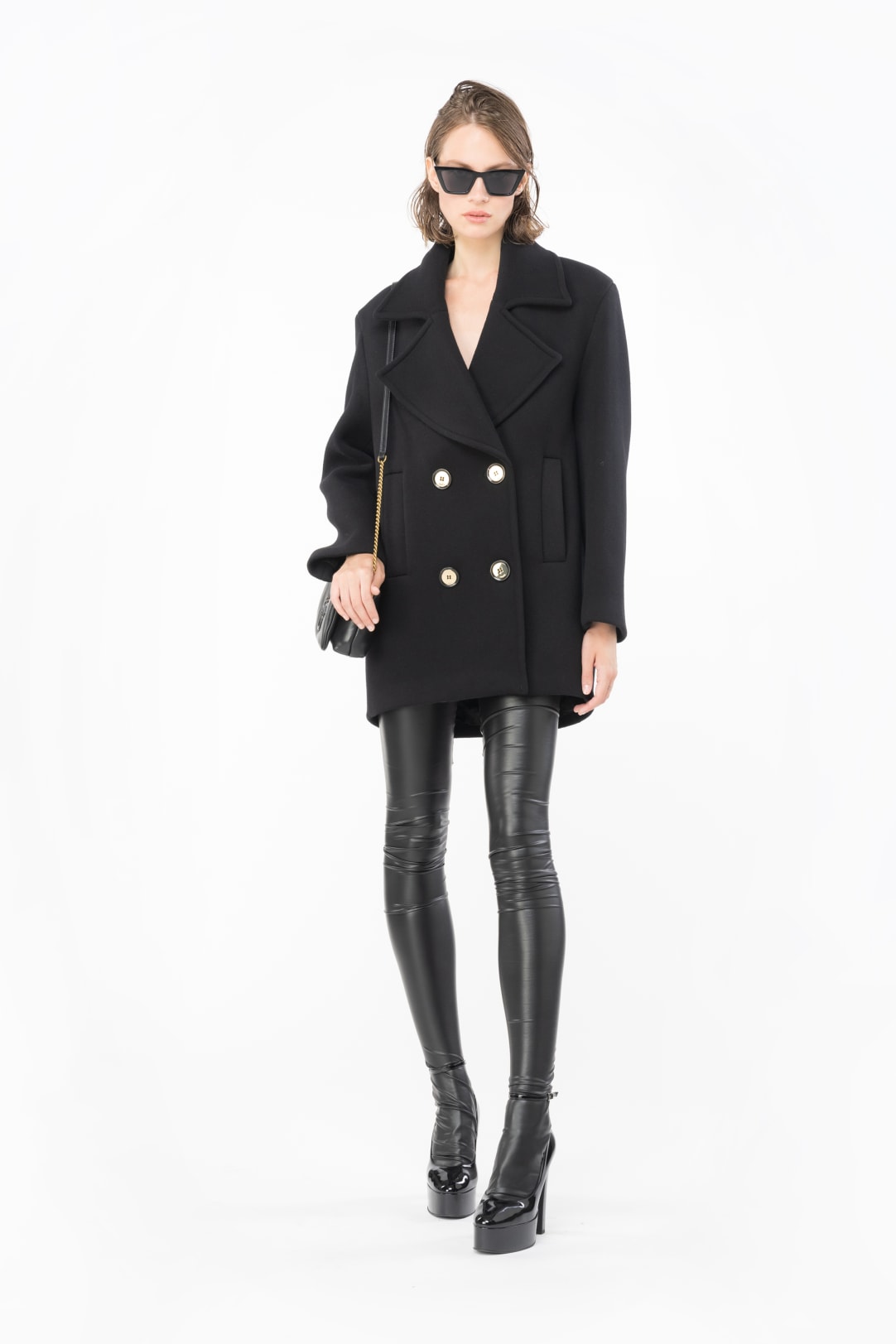 Pinko coat outlet puffer black