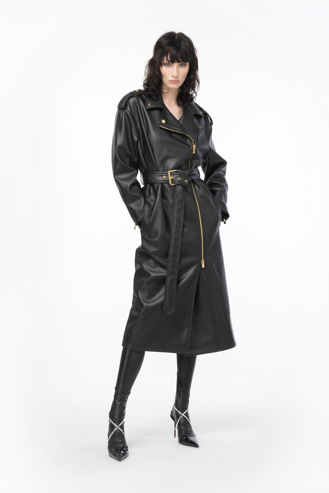 Red Trench Coat Long Trench Coat Leather Trench Coat Long -  Israel