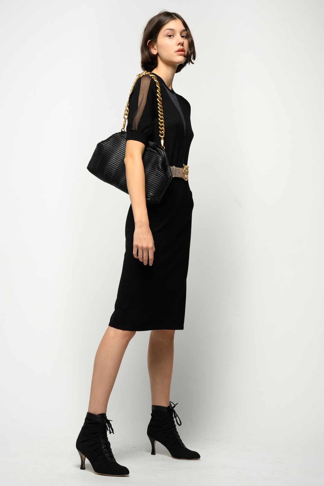 Knitted dress midi length clearance