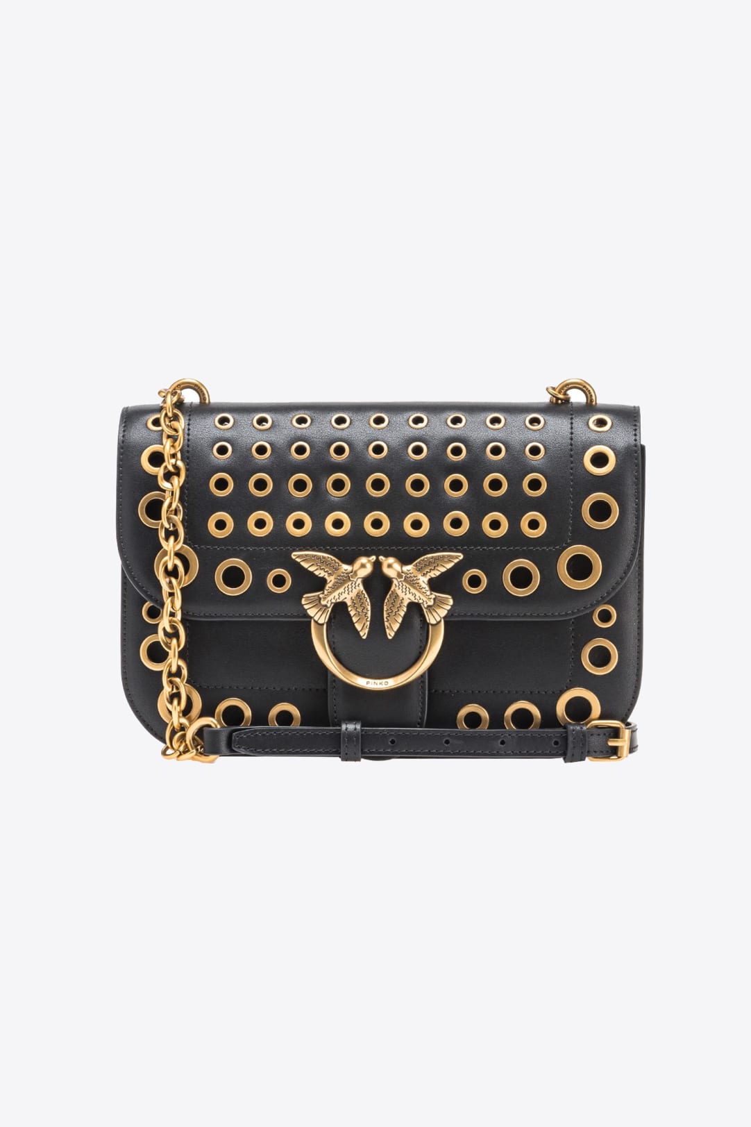 Classic Love Bag Bell with metal eyelets PINKO Shop Online