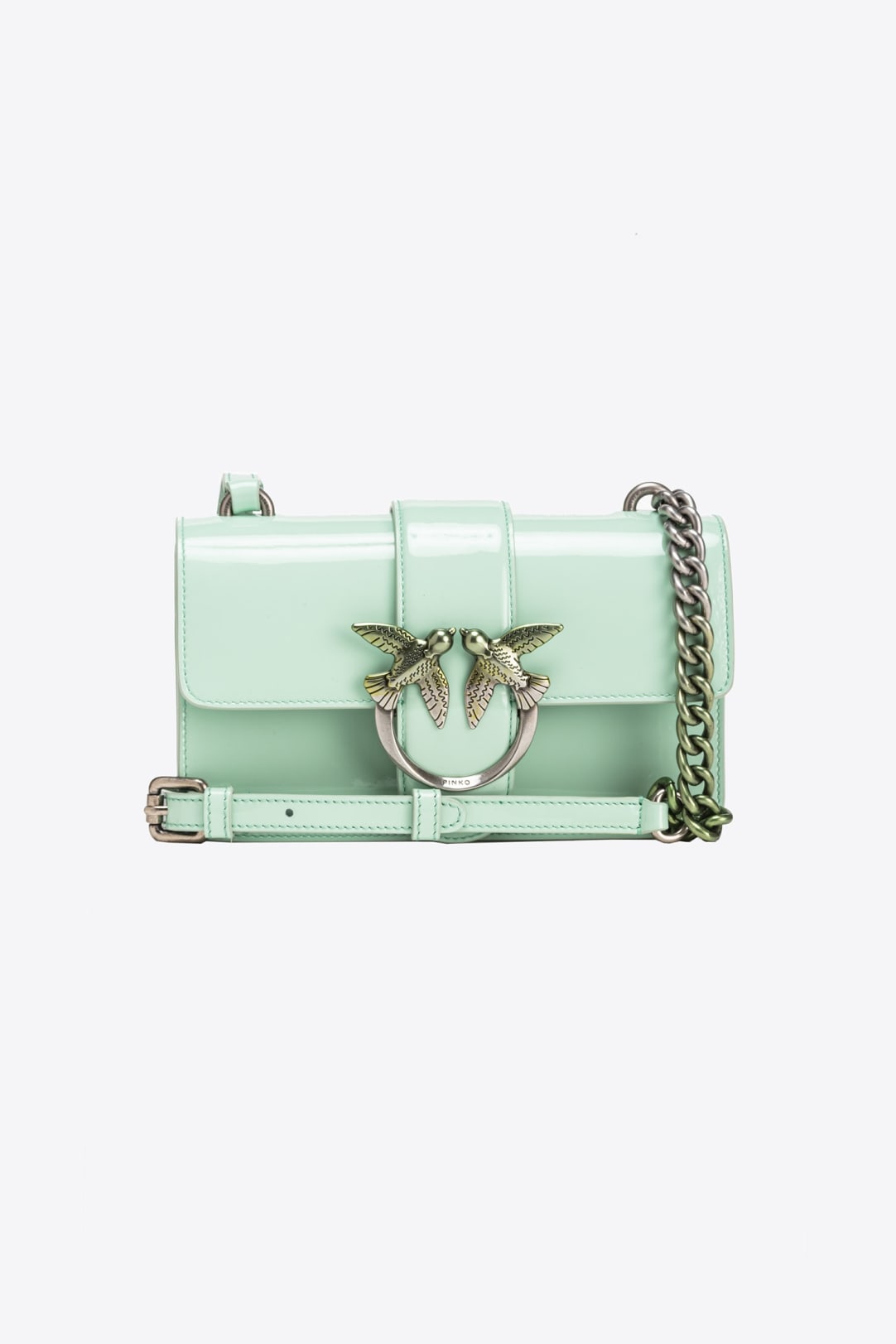 niet voldoende streep accessoires PINKO Galleria shiny shaded leather Mini Love Bag One PINKO → Shop Online