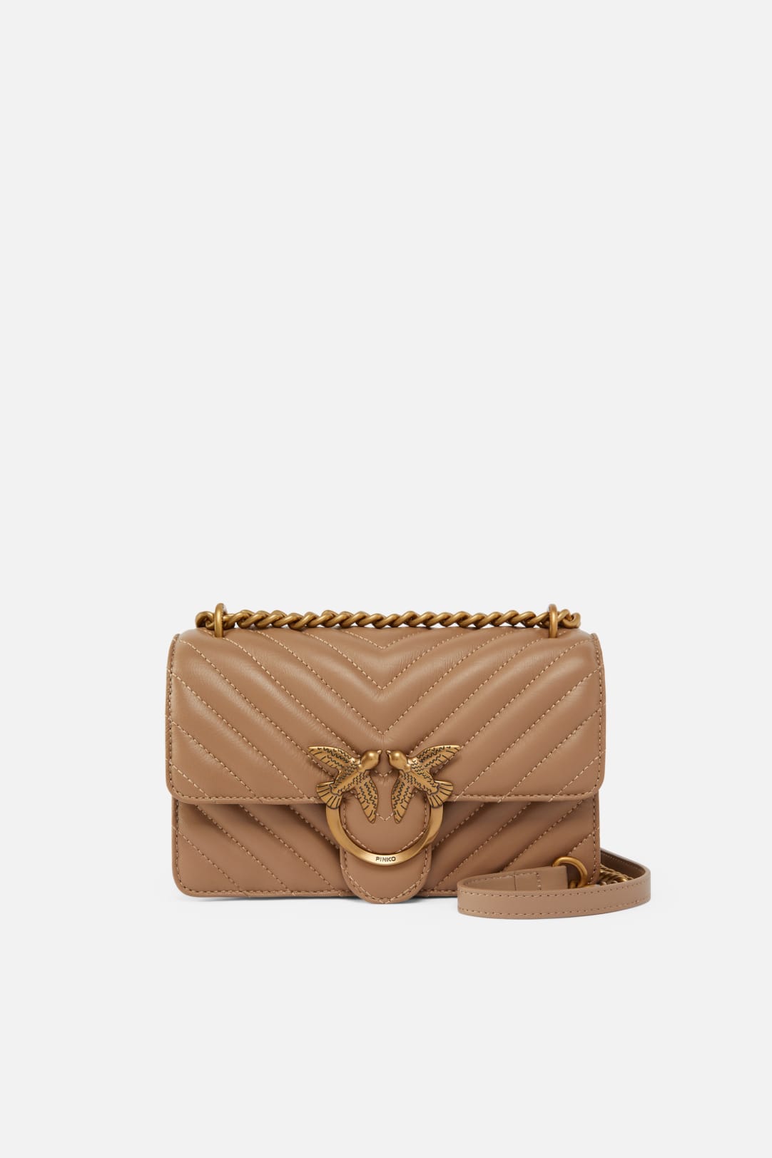 PINKO: Mini bolso para mujer, Beige  Mini Bolso Pinko 100074A0GK en línea  en