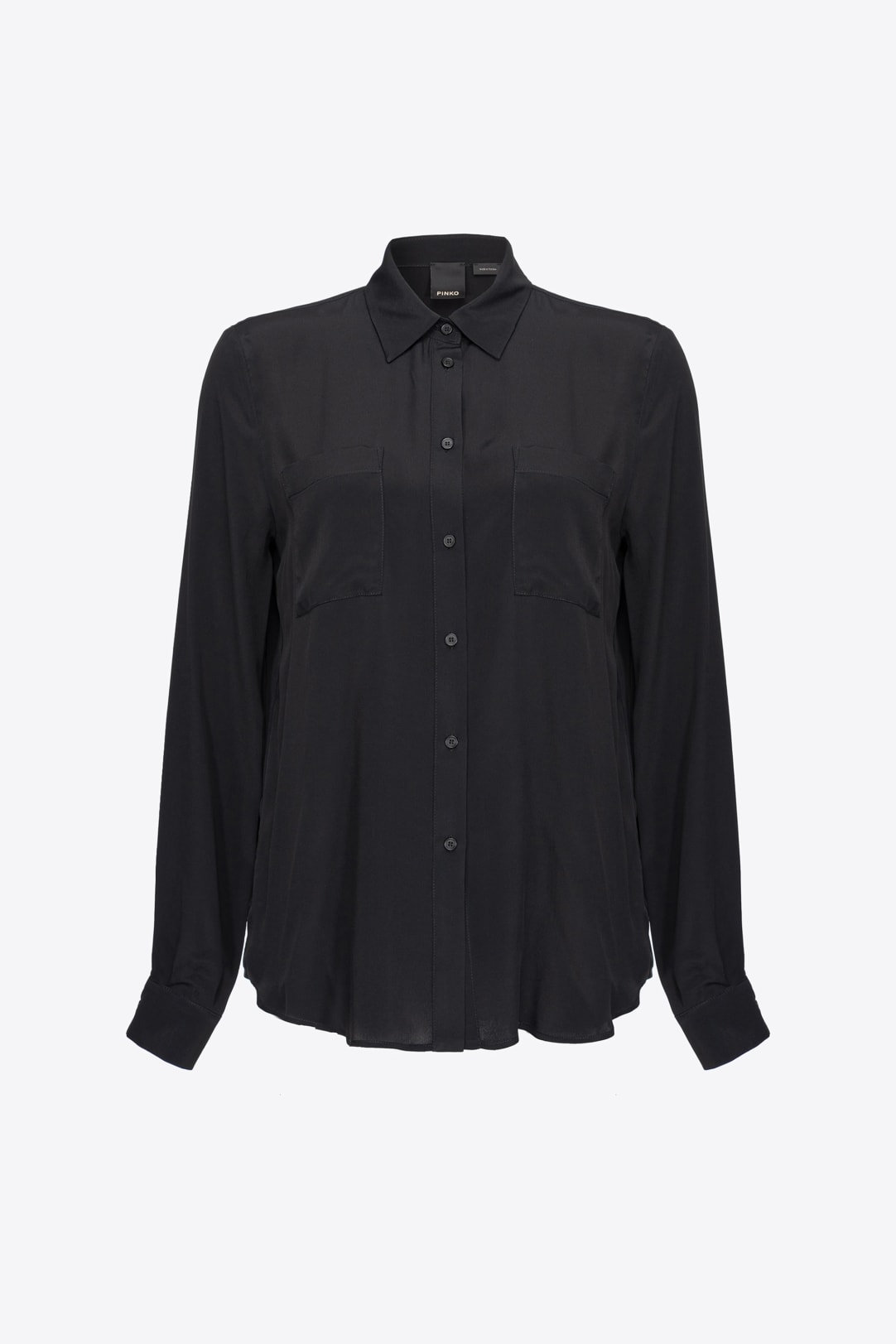 Silk-blend shirt with breast pocket PINKO → Shop Online