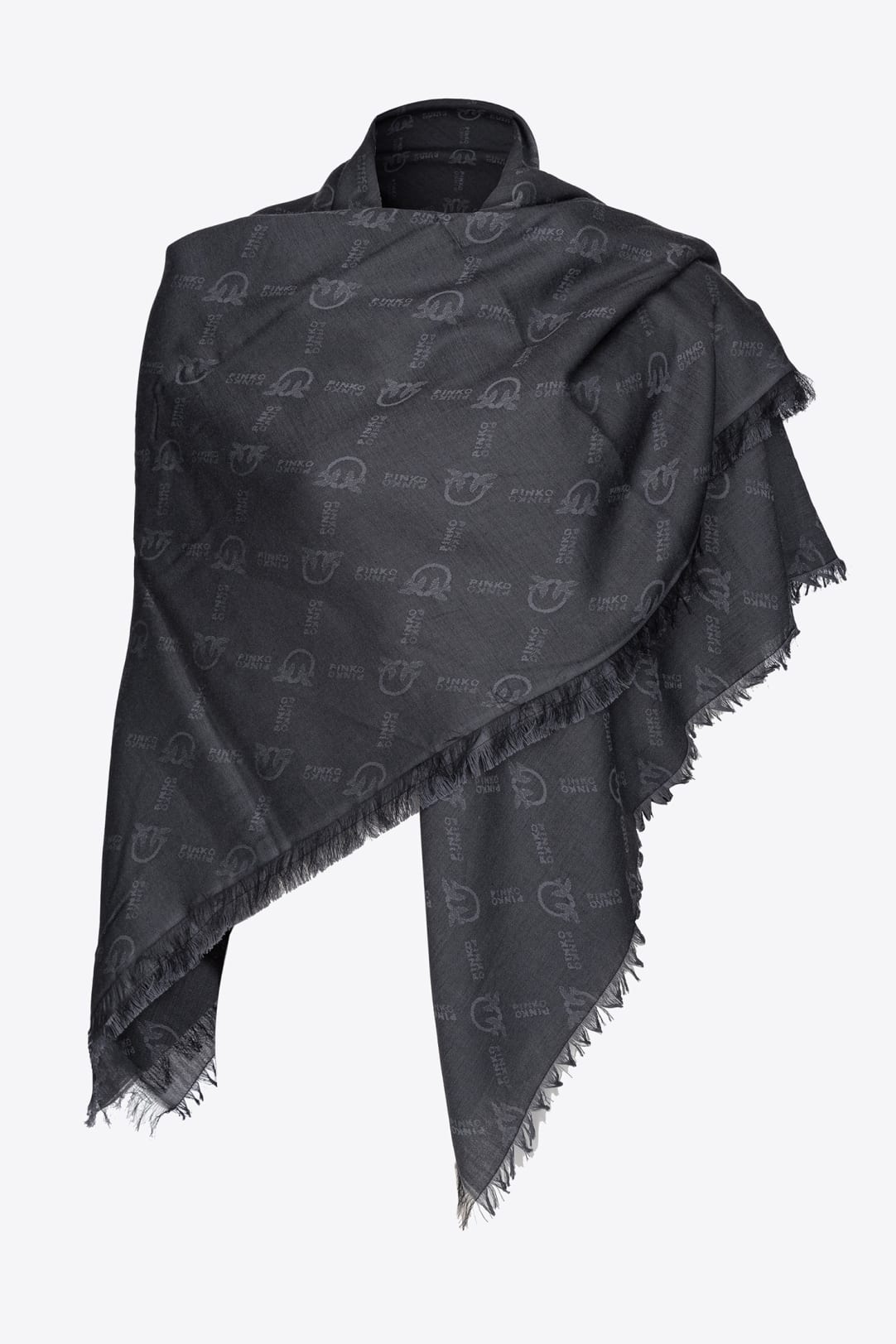 monogram scarf grey