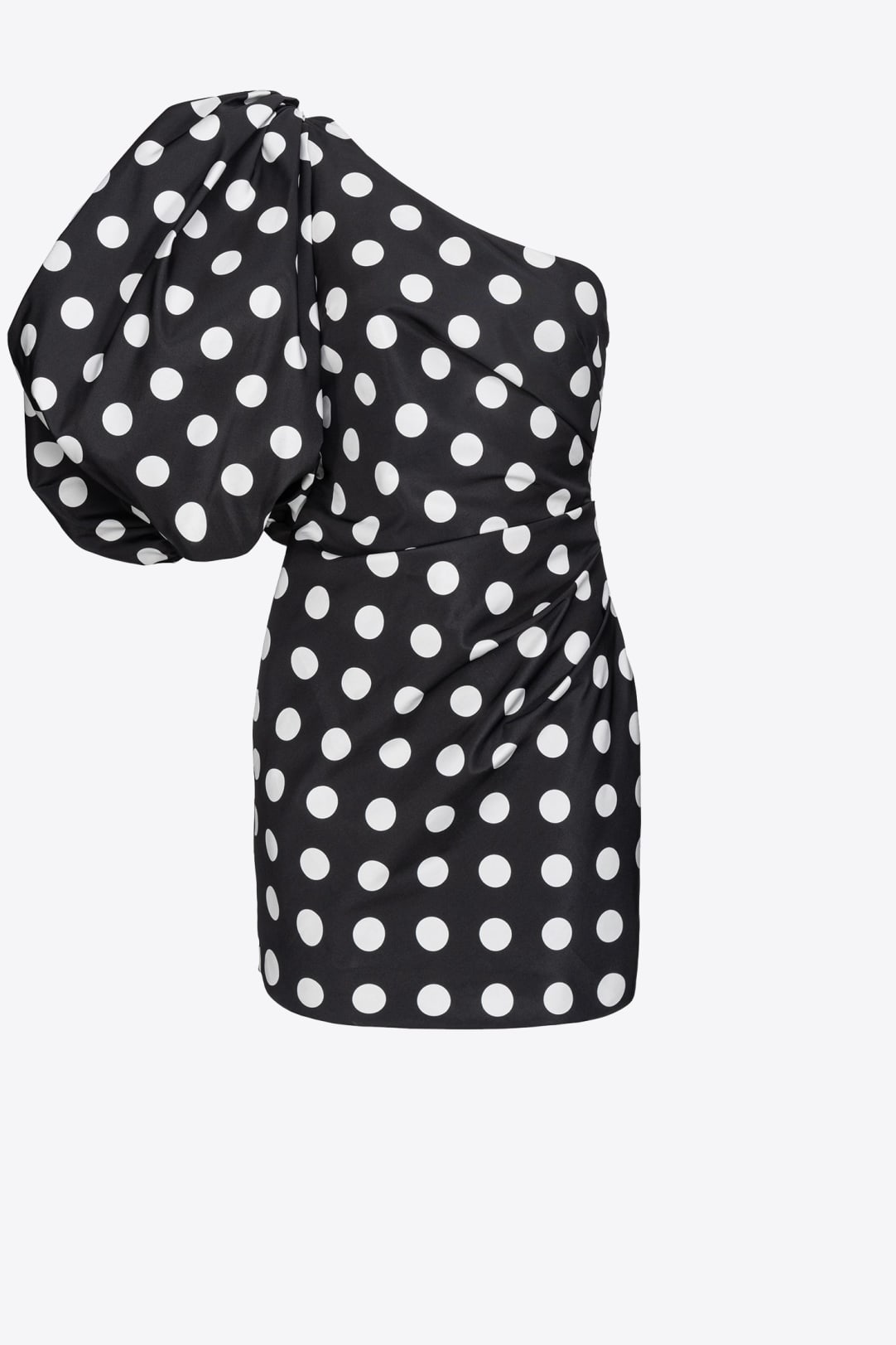 One shoulder polka dot mini dress PINKO Shop Online