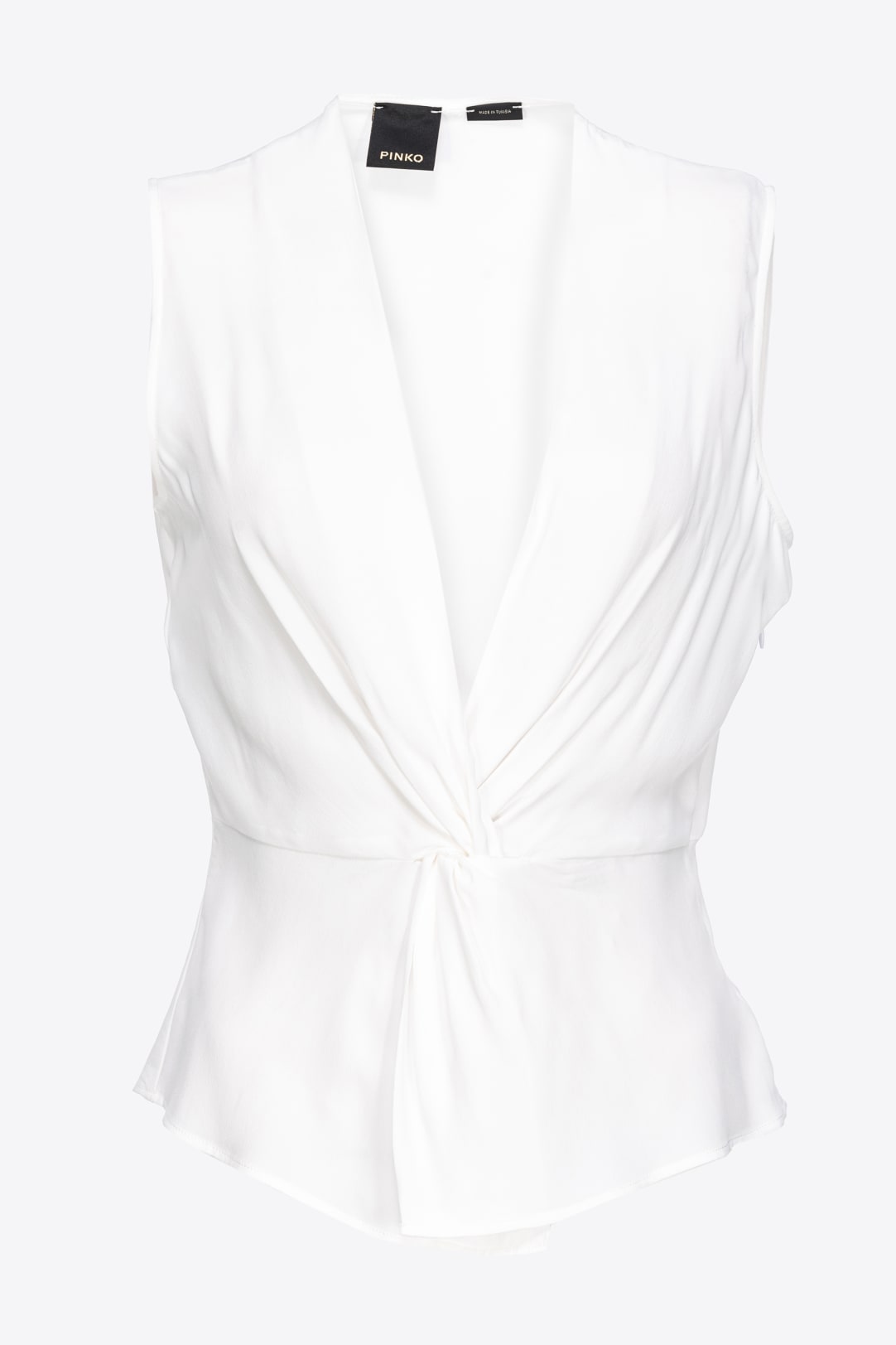 超高品質で人気の Mame Crepe Buttoned V-Neck Top ちりめんトップス