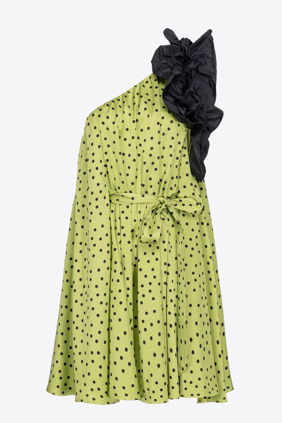 Green polka dot mini dress hot sale