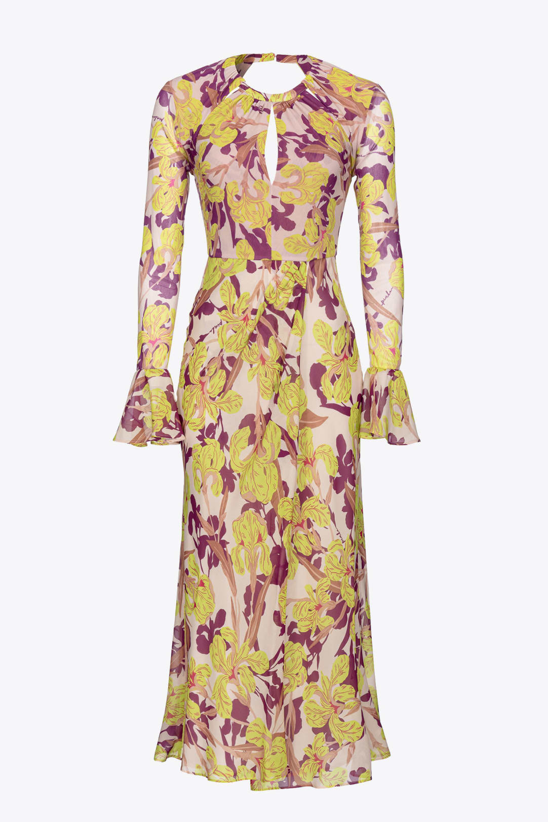 Iris print open back dress PINKO Shop Online
