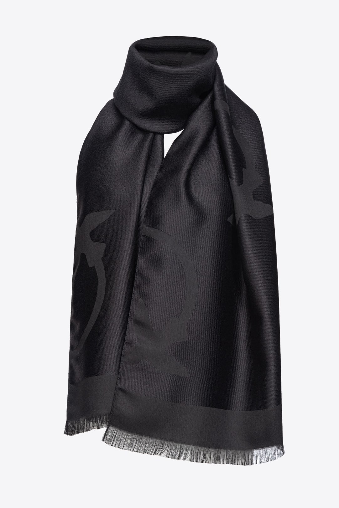 Louis Vuitton Giant Monogram Scarf Cashmere/Wool Black/White