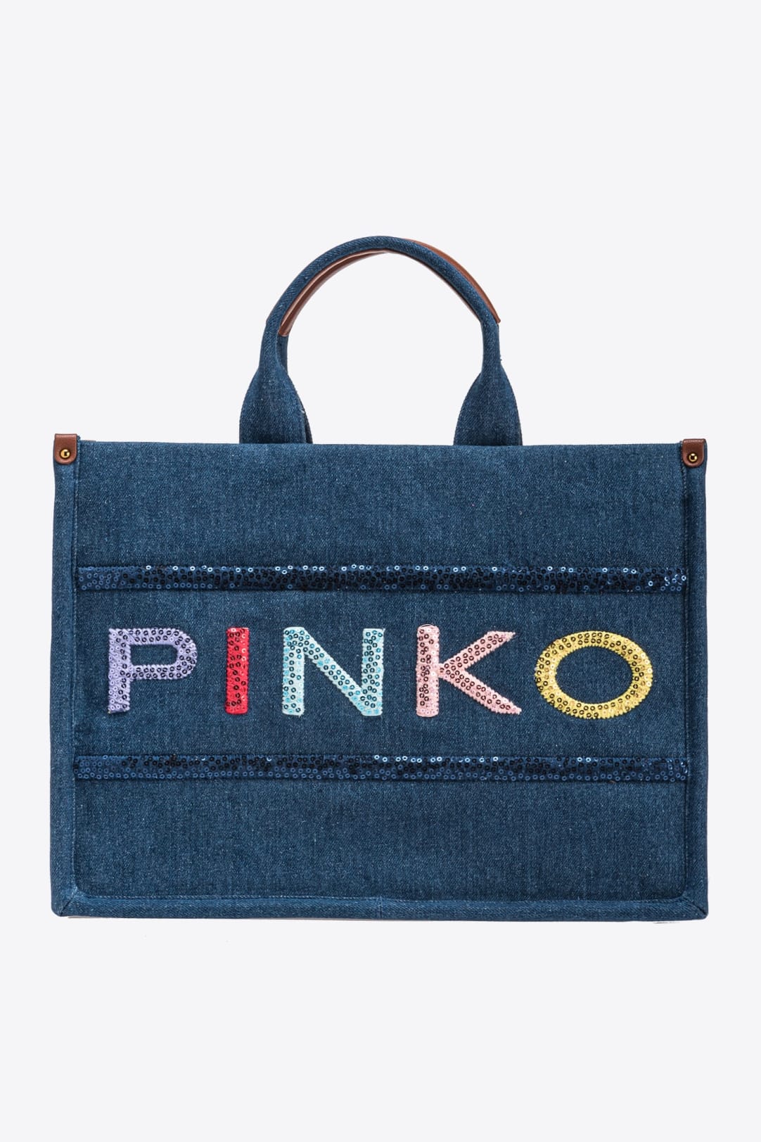 Pinko Logo-Print Two-Tone Scarf