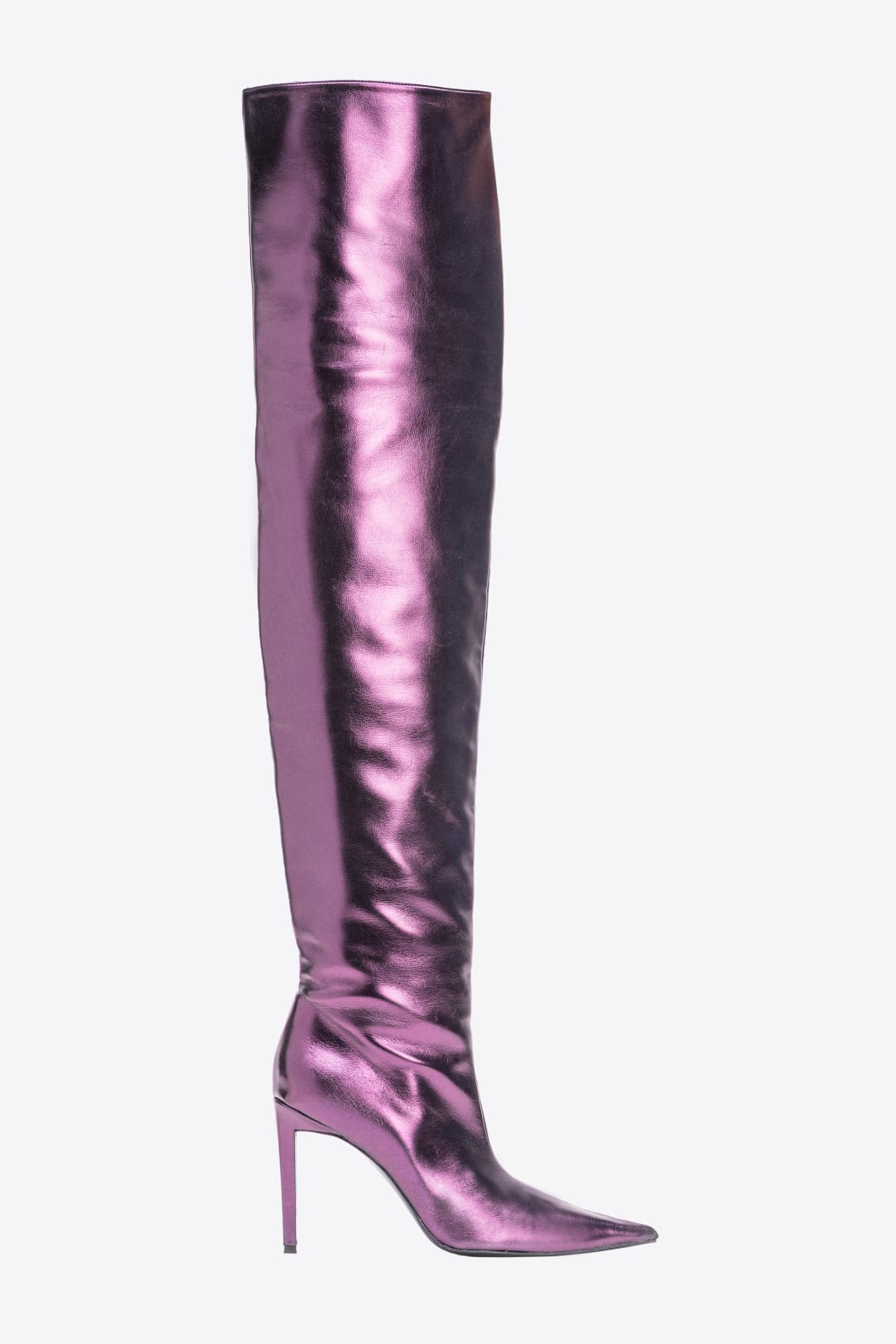Iridescent thigh online high boots