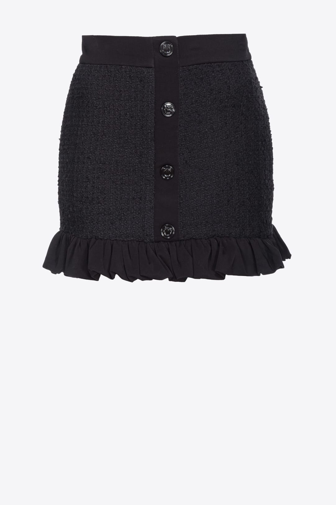 Tweed mini skirt with ruching PINKO Shop Online