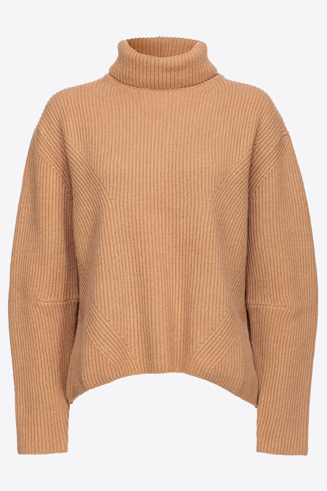 Camel ribbed turtleneck best sale