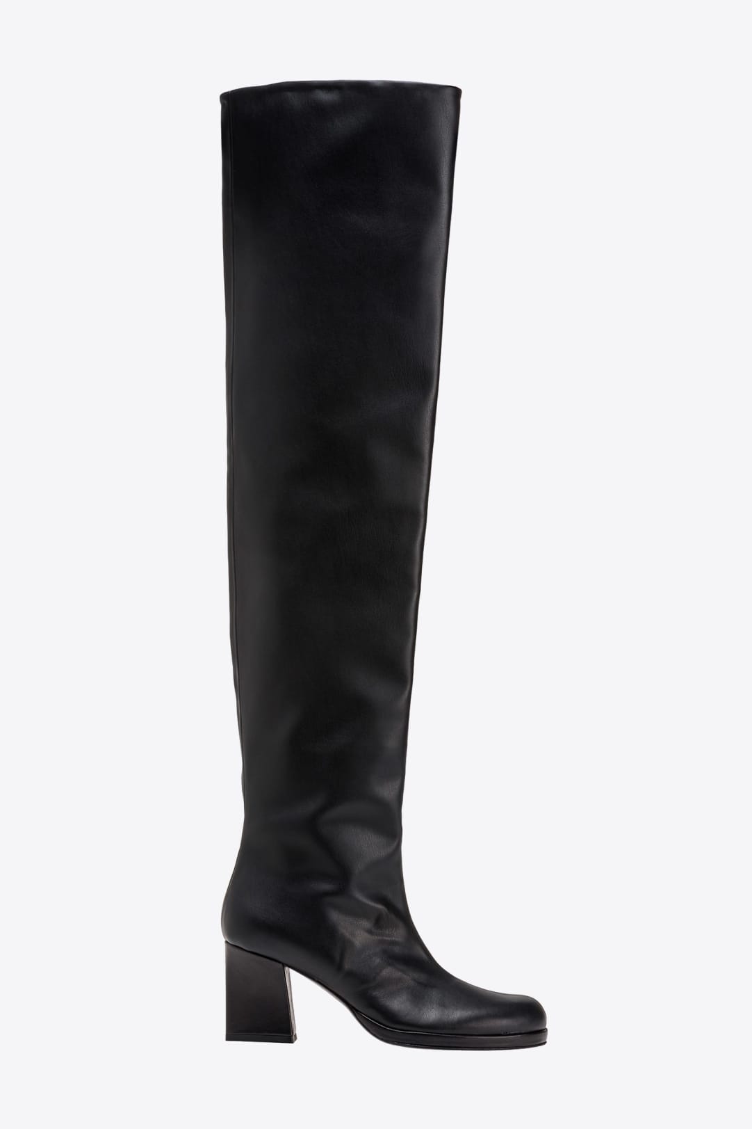 Leather-effect thigh-high boots PINKO → Shop Online