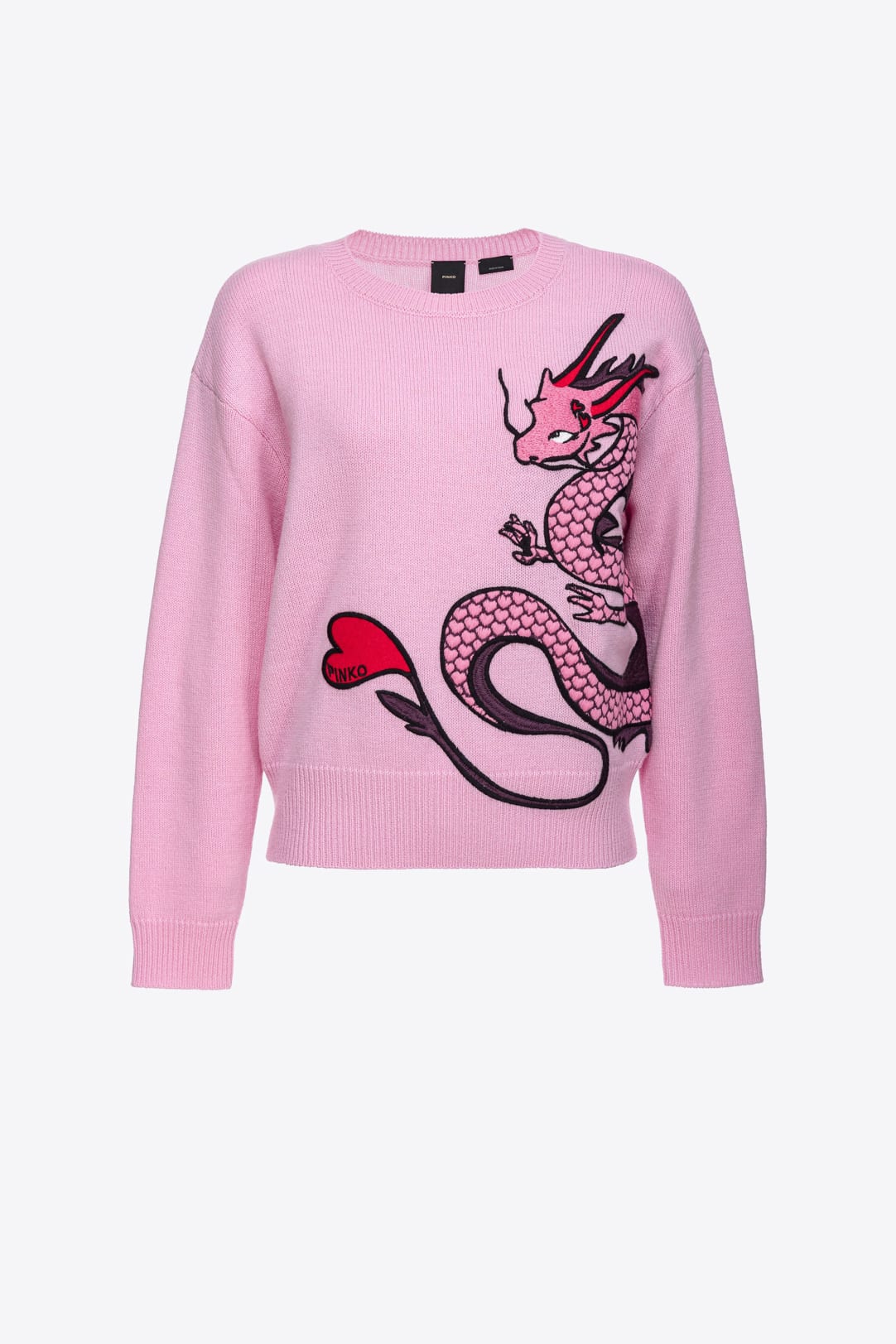 Sweater with dragon embroidery PINKO → Shop Online