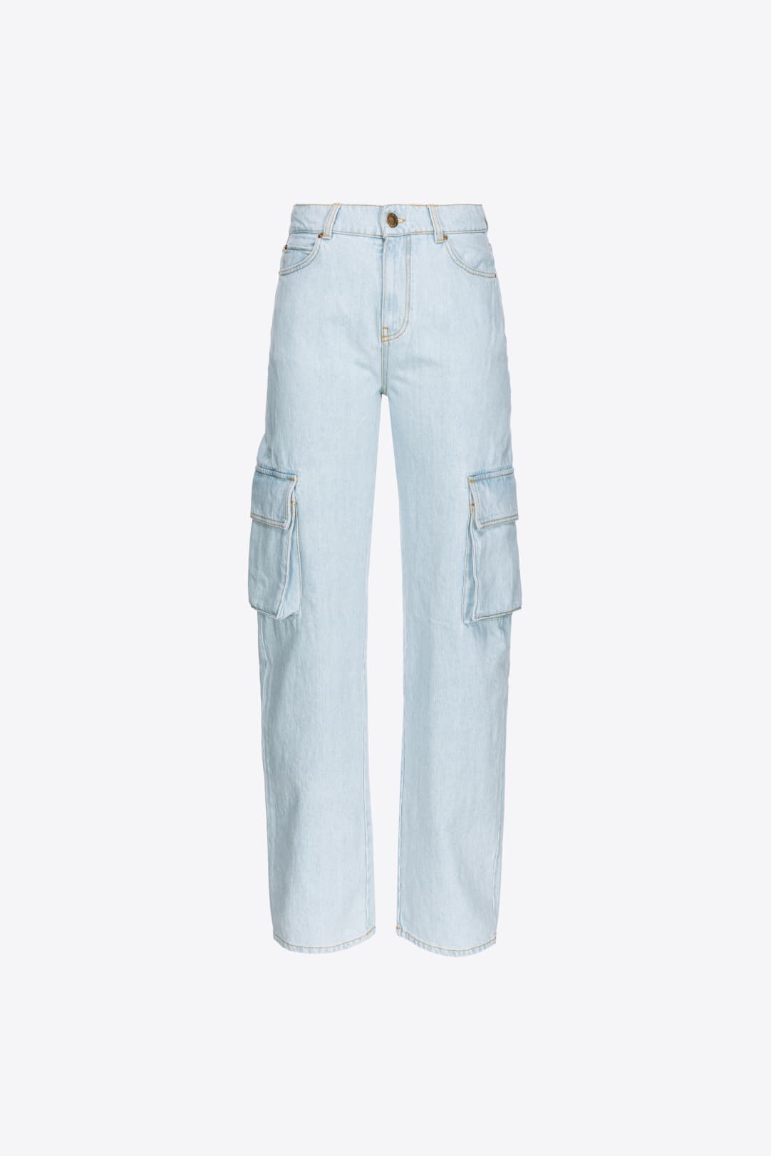 Wide Regular Cargo Jeans - Light denim blue - Ladies