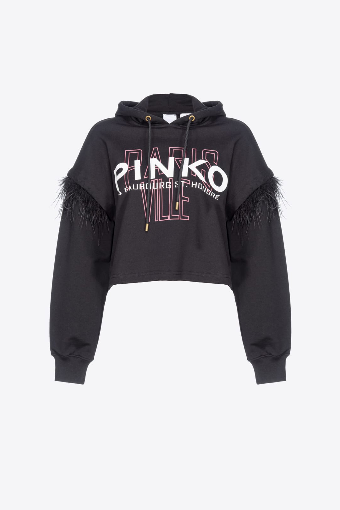 PINKO Cities sweatshirt with feathers PINKO Shop Online